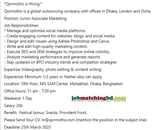 Marketing Job Circular 2025