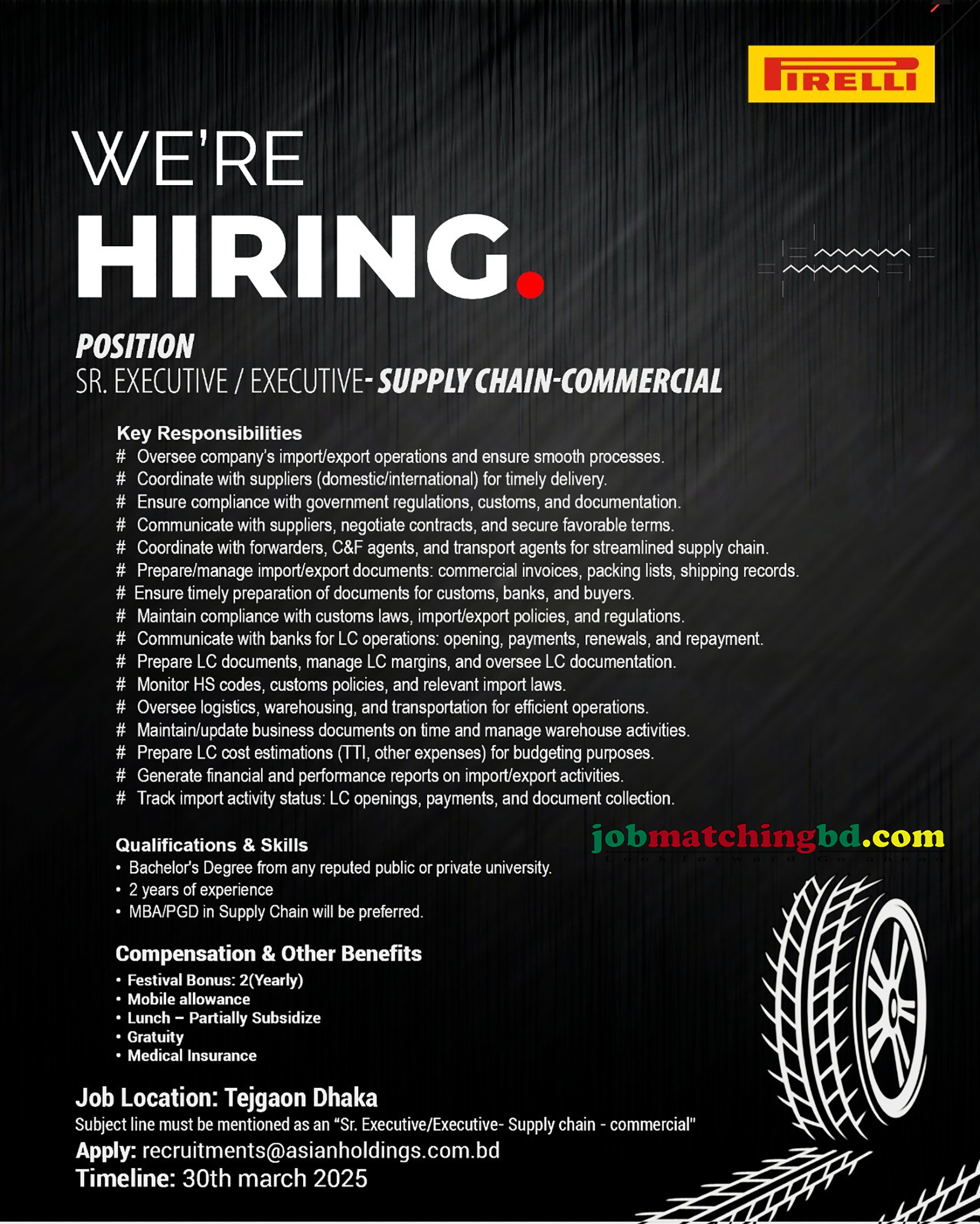 Commercial Job in Dhaka