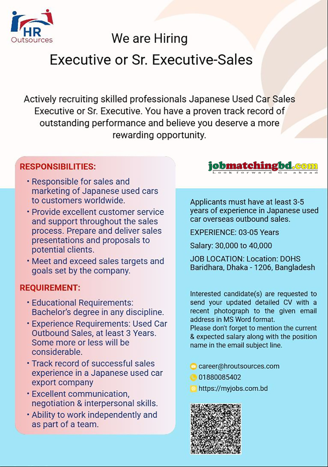 Sales and Marketing Job