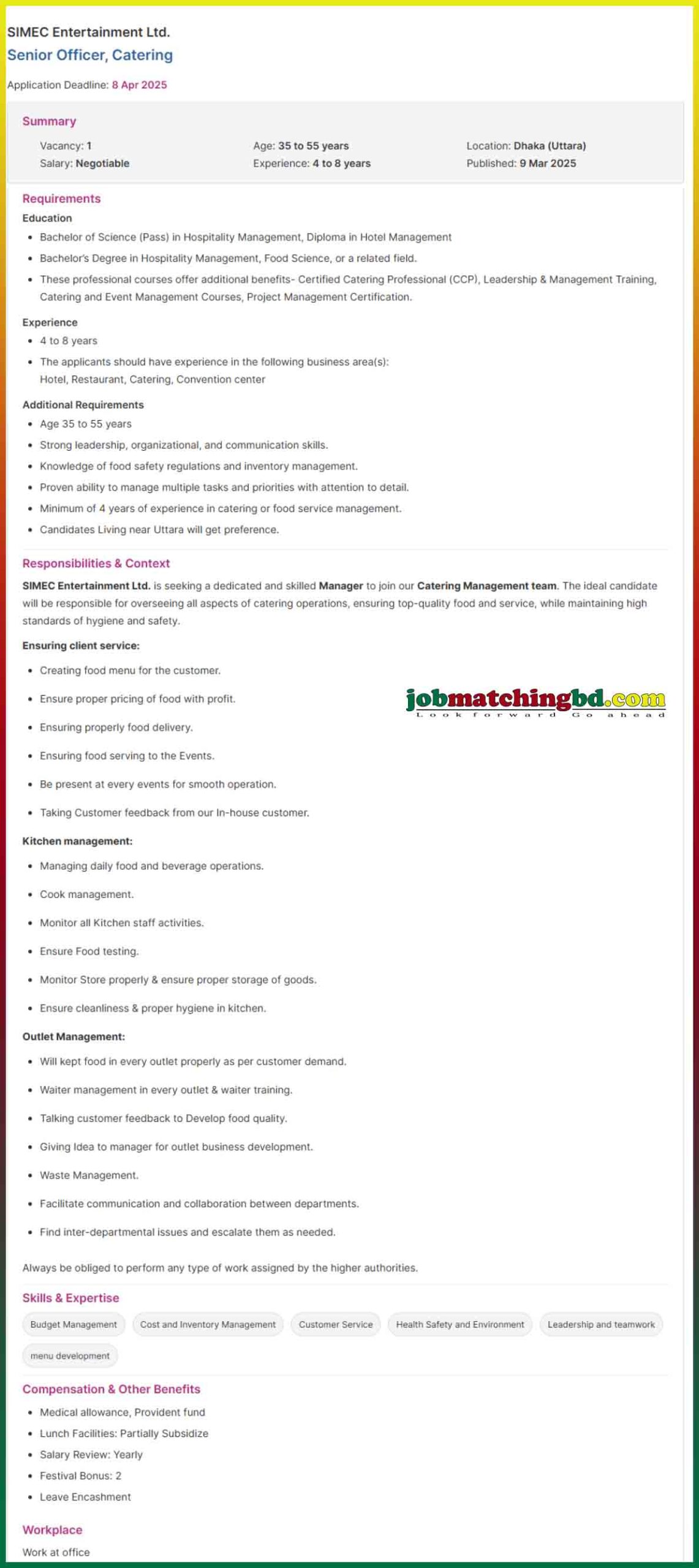 Customer Support Job