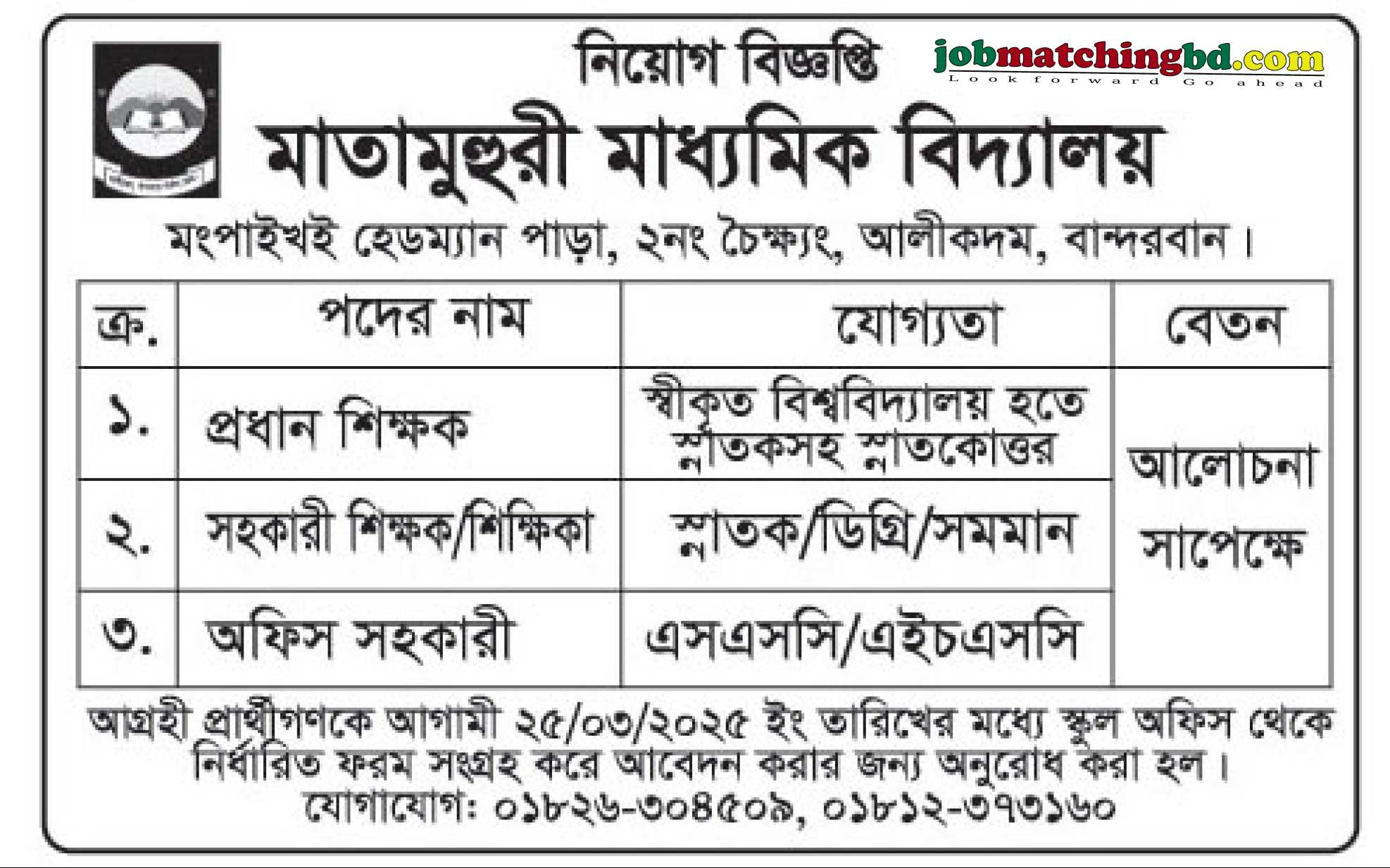 Principal Job in Chittagong Circular 2025