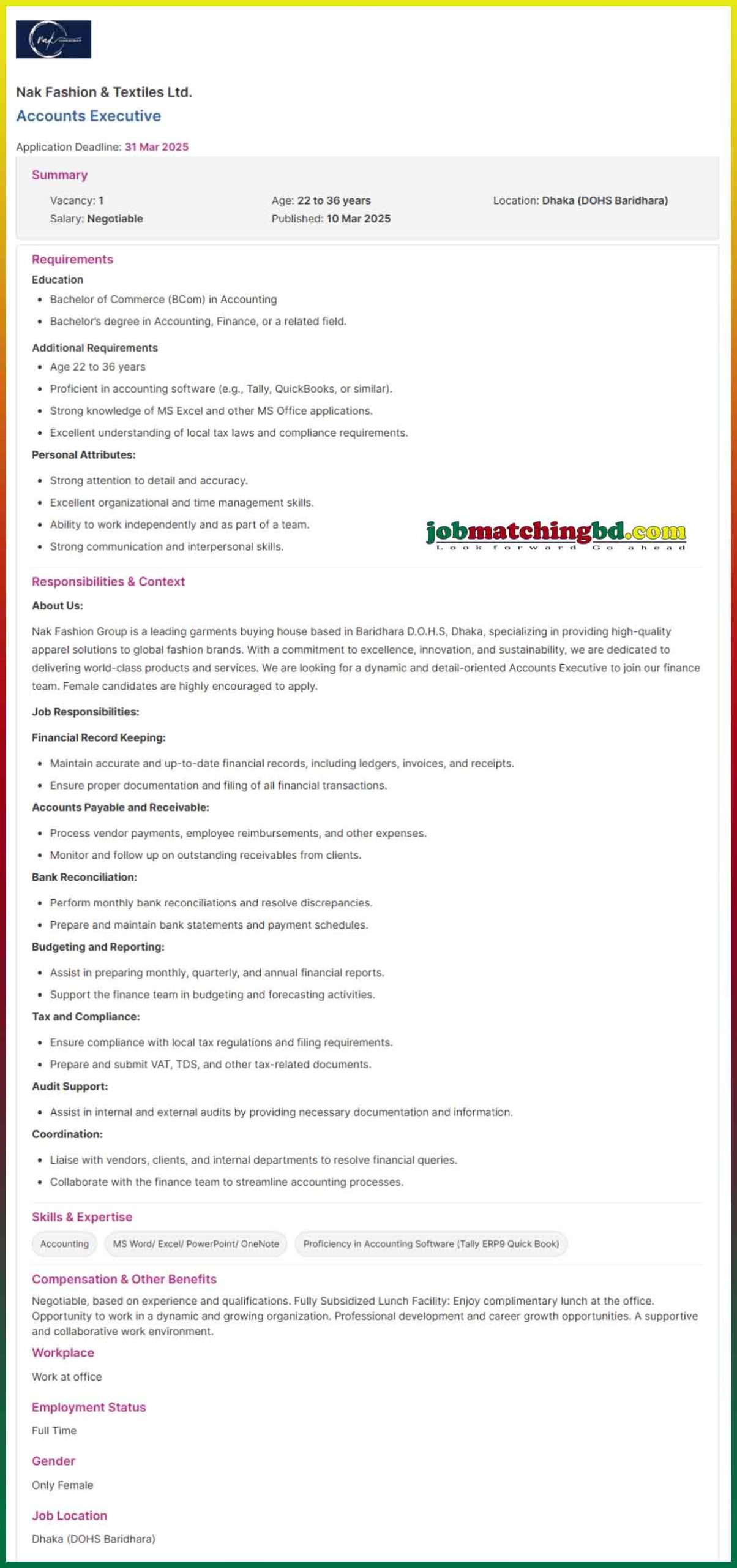 Account Executive Job