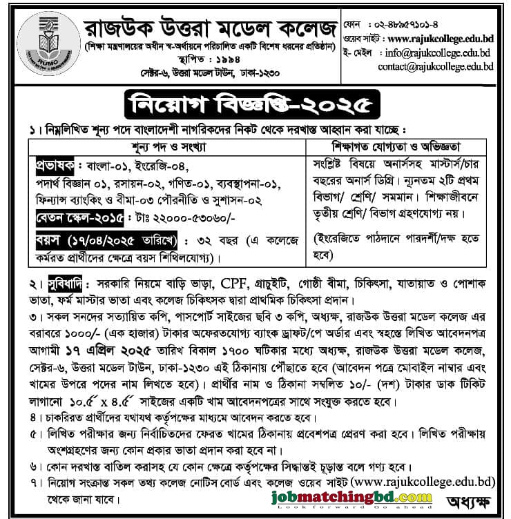 Lecturer Job Circular 2025
