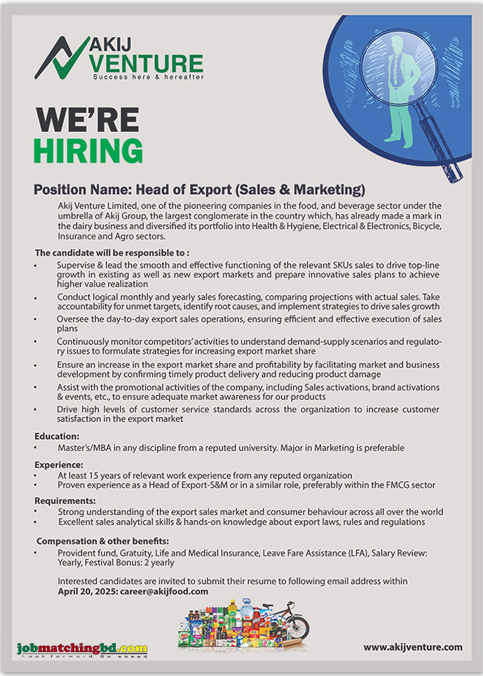 Salesman Job in Dhaka