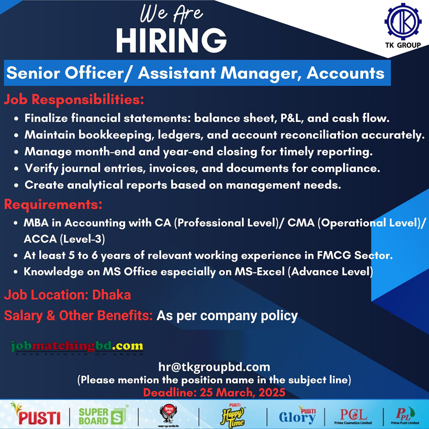 Accounting and Finance Job