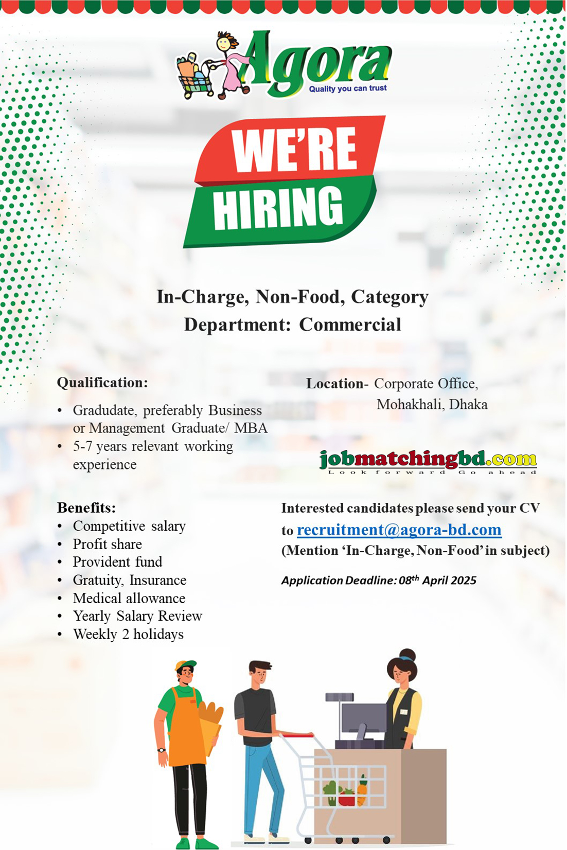 Commercial Job in Dhaka