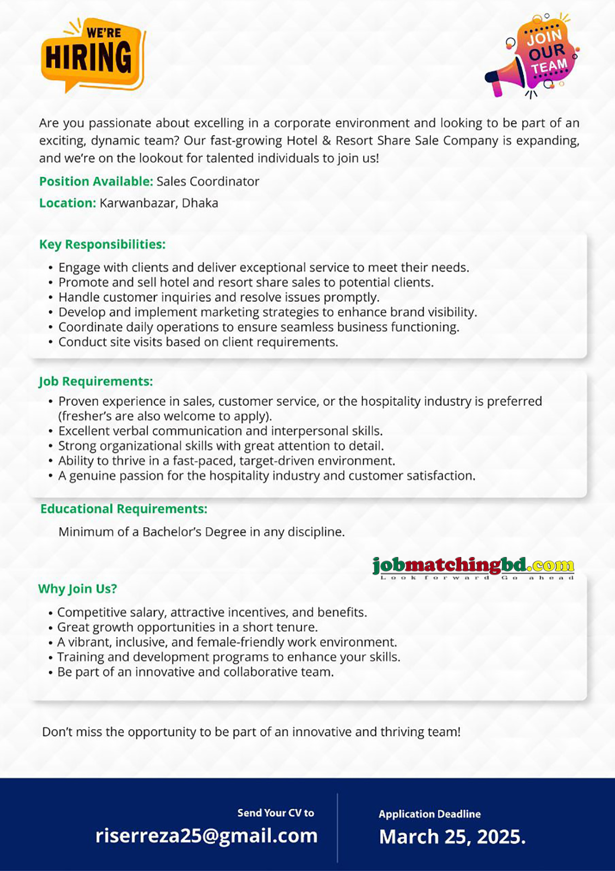 Sales and Marketing Job