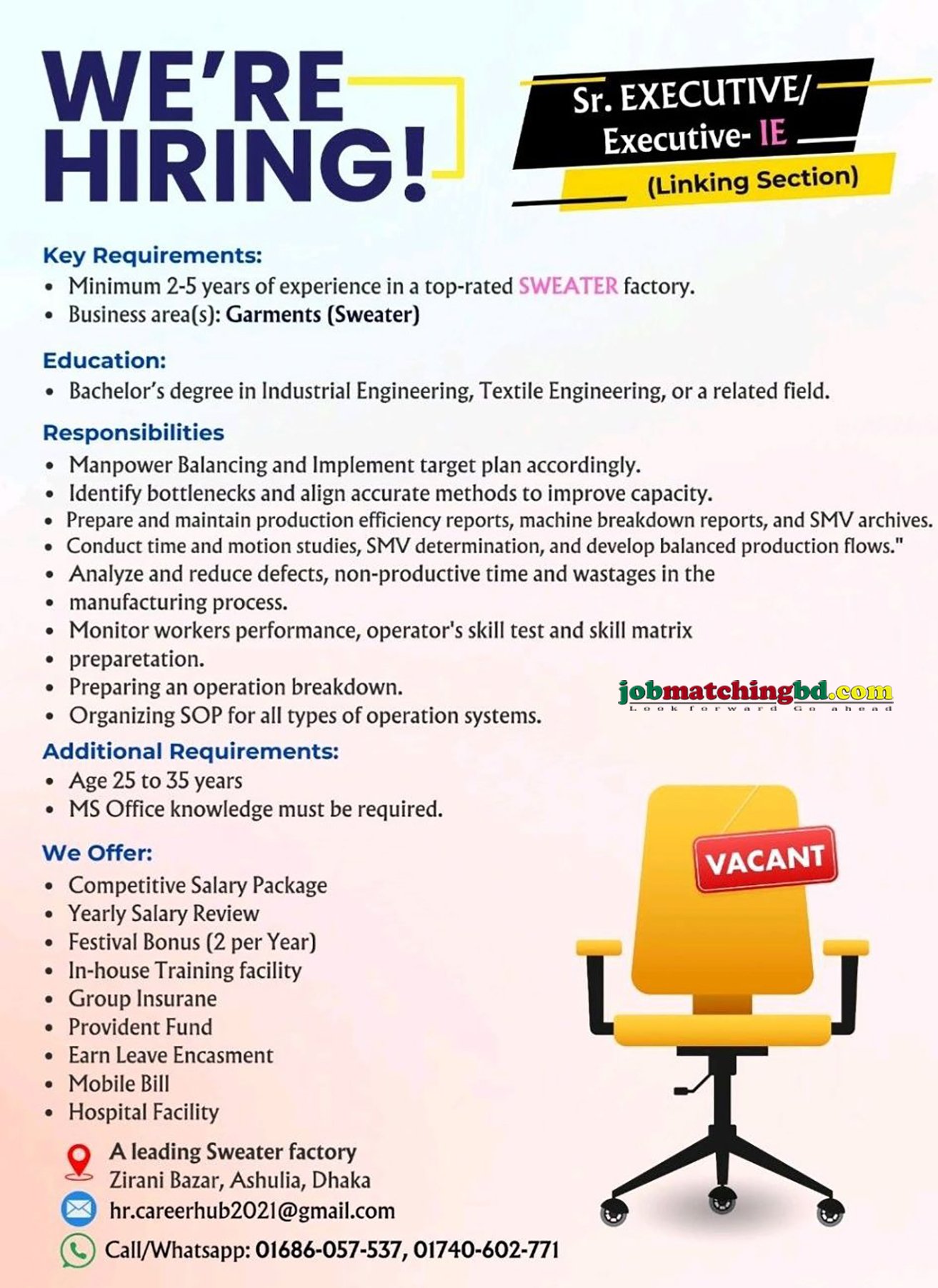 Textile Job Circular