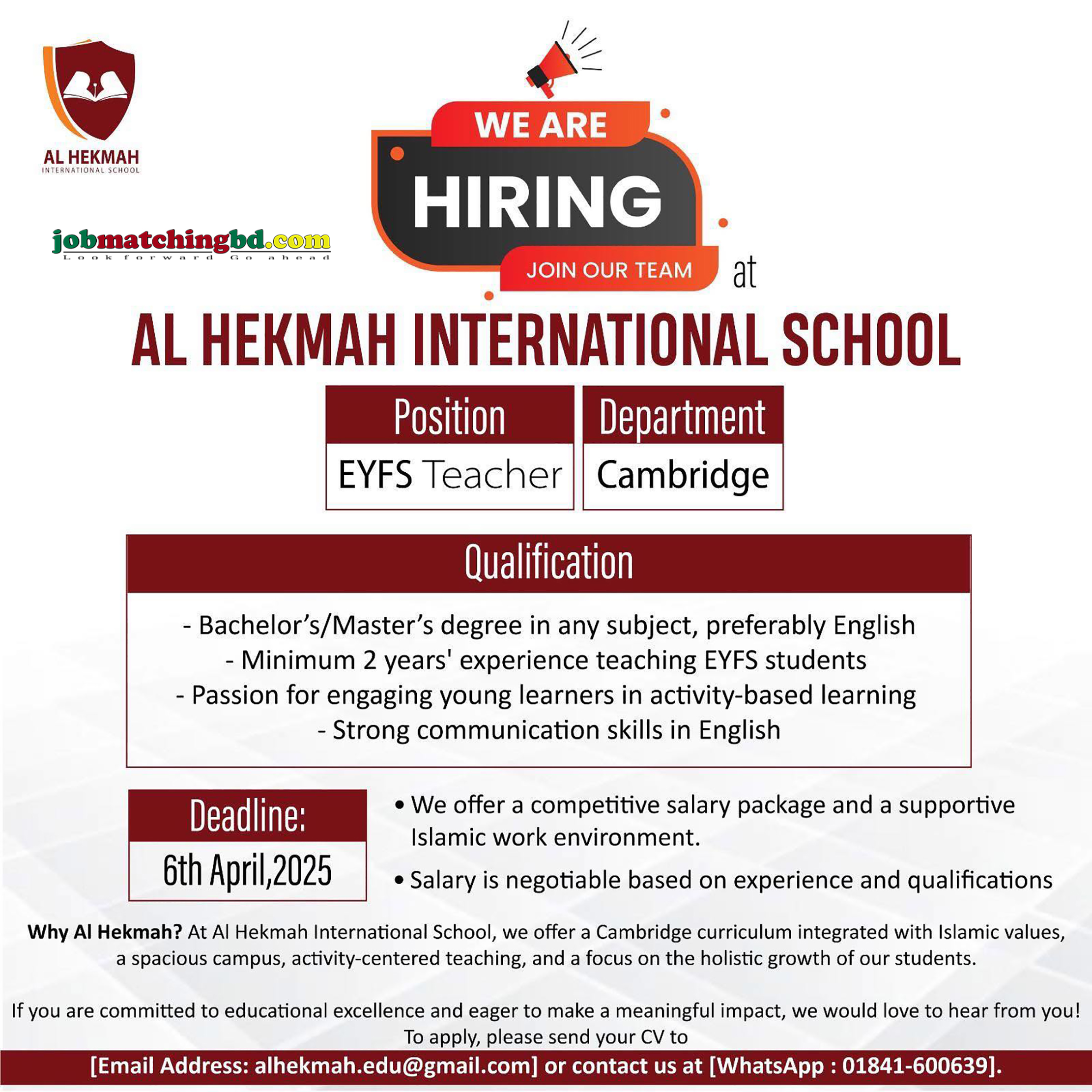 Teaching Job