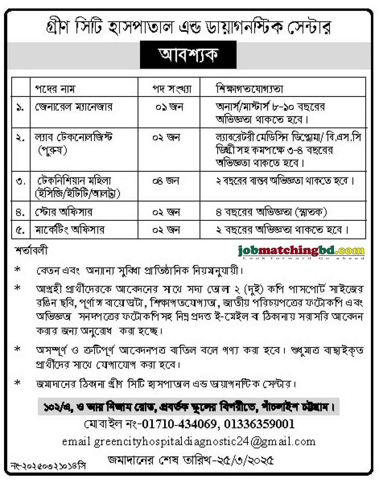 Admin Job Circular in Chittagong 2025