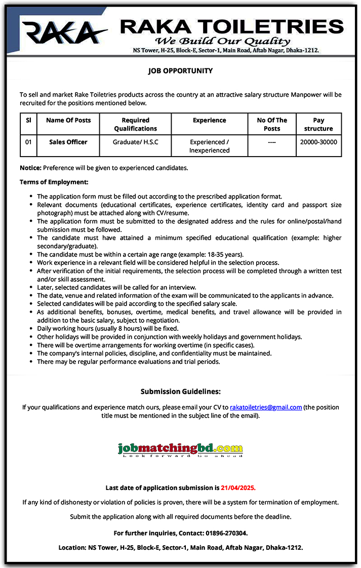 Bangladesh Marketing Job