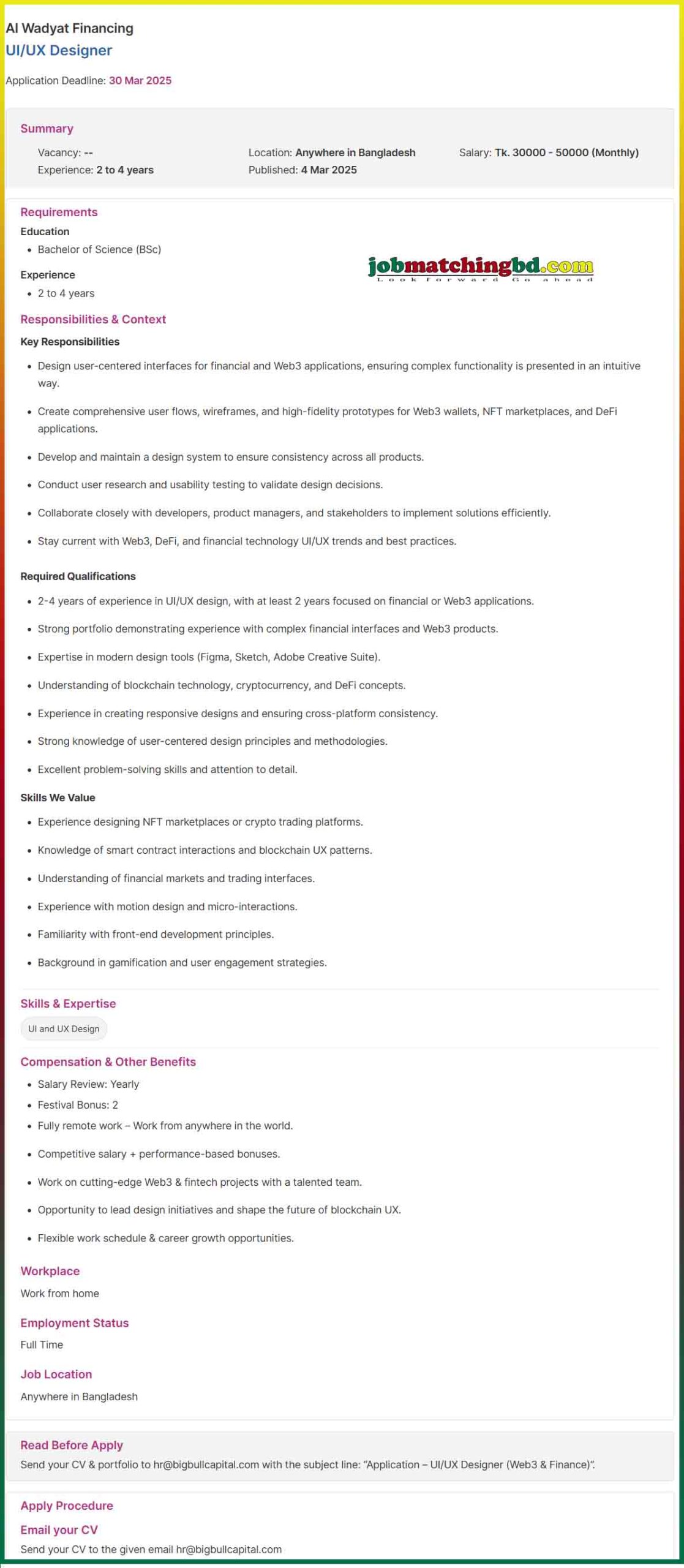 IT Jobs in Bangladesh