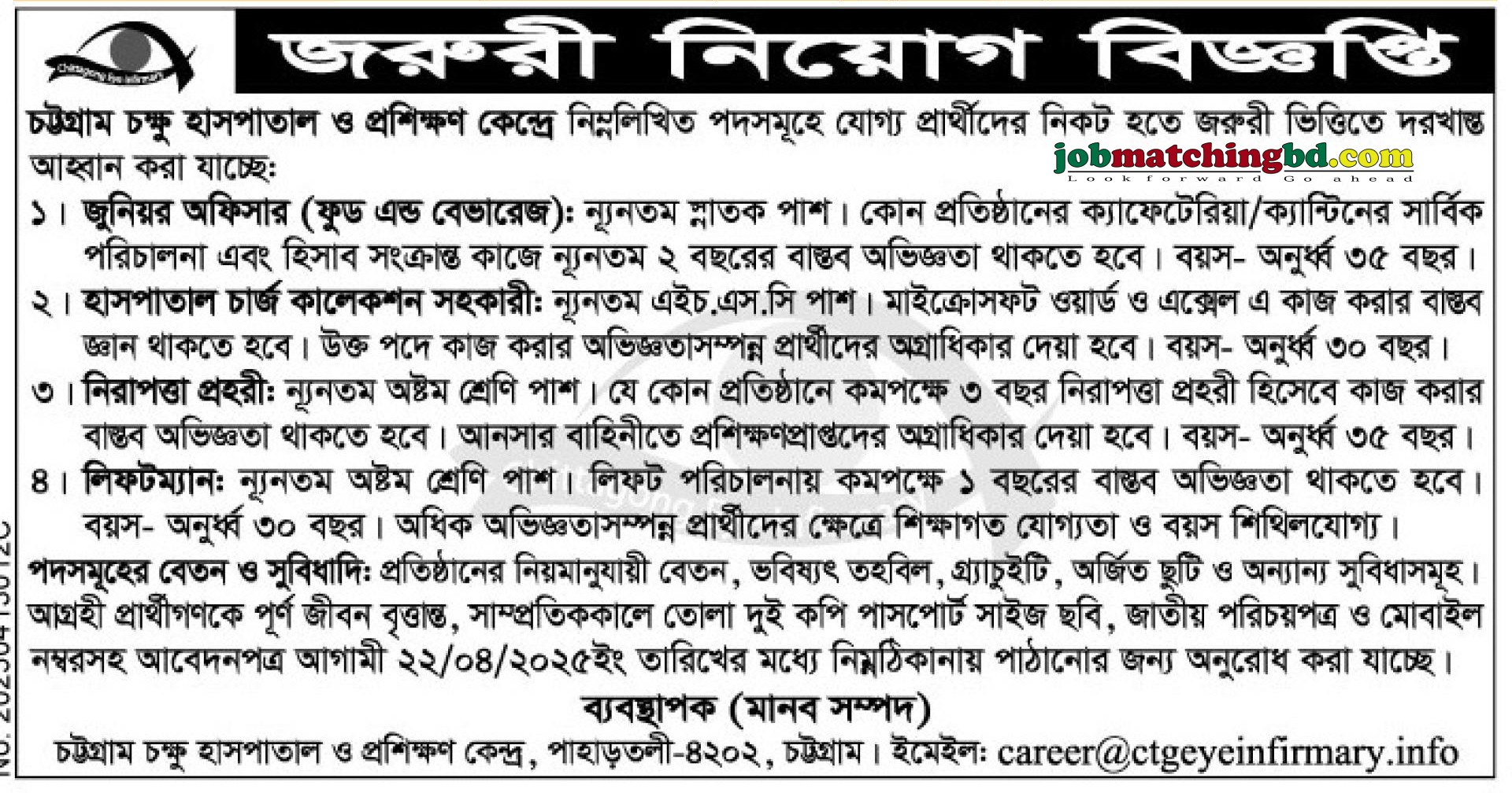 Medical Job Circular