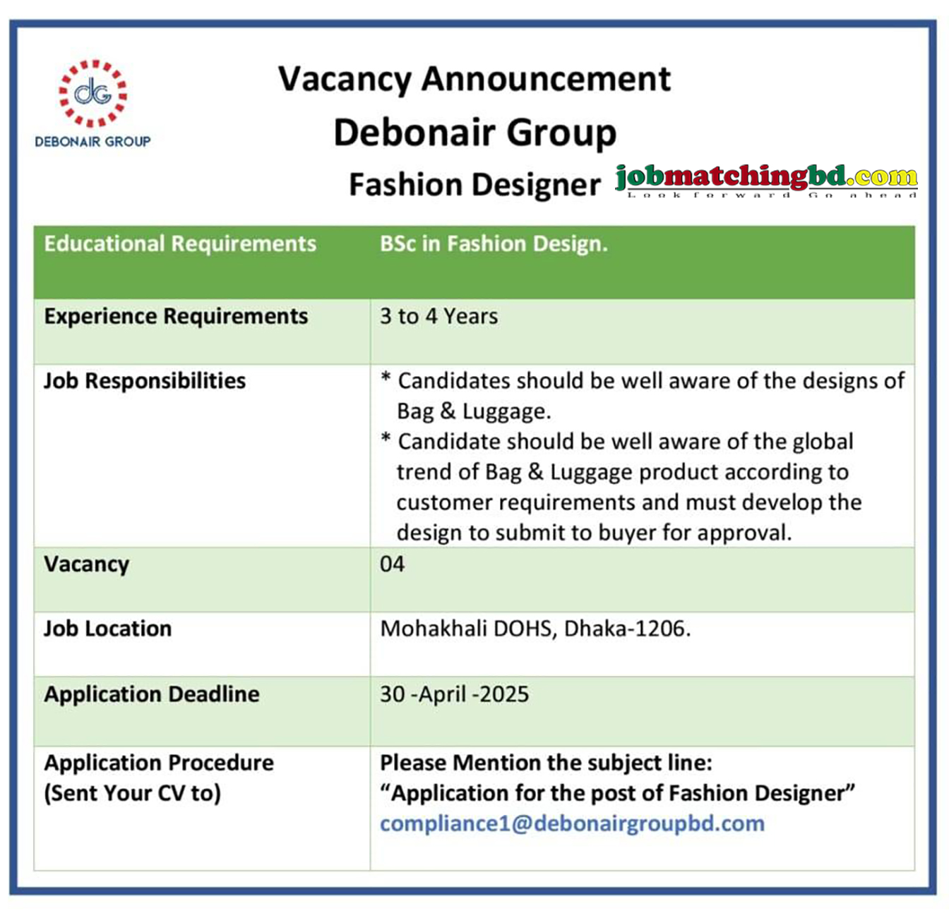 Fashion Designer Jobs in Bangladesh