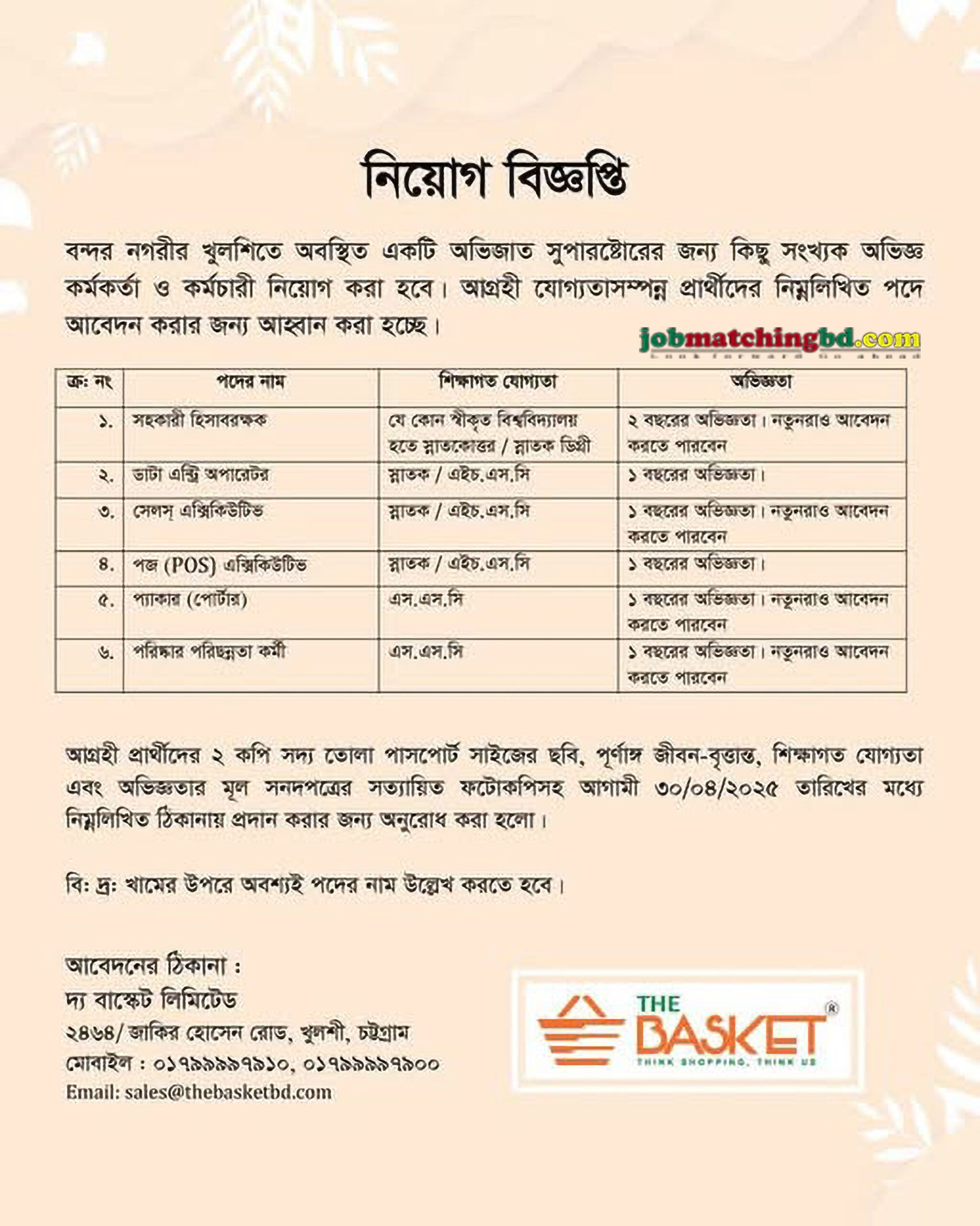  Sales Job Circular