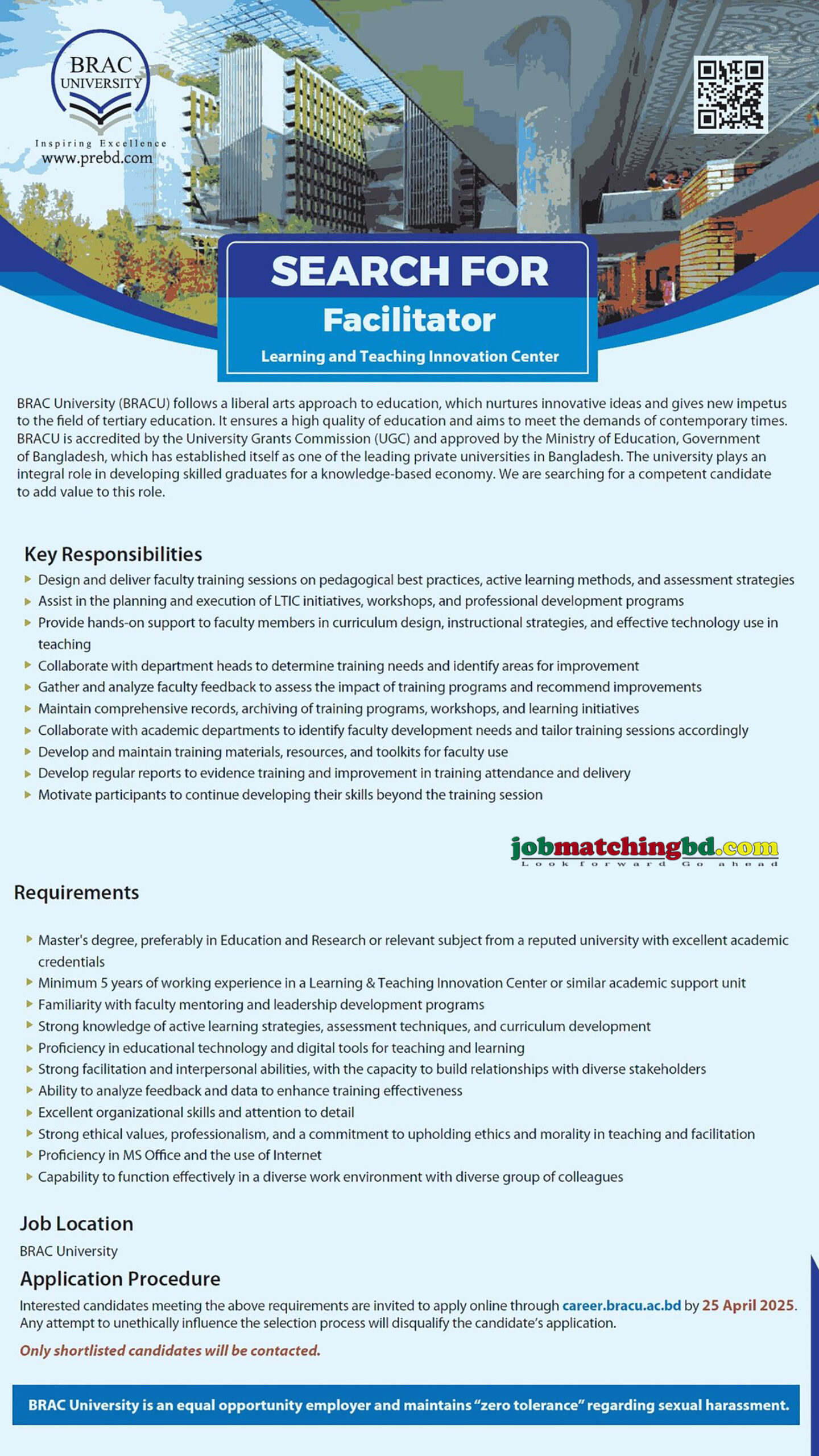 BRAC University Job Circular