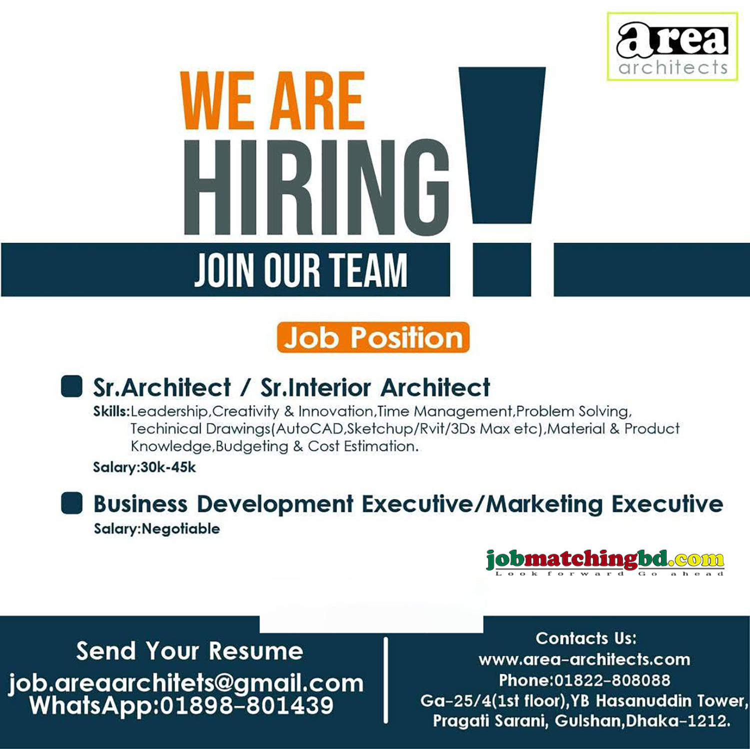 Architect Job in Dhaka