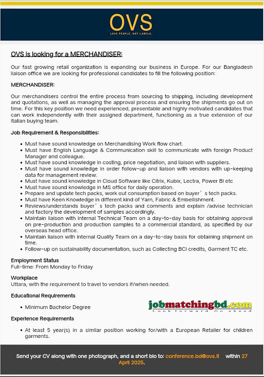 Garments Job