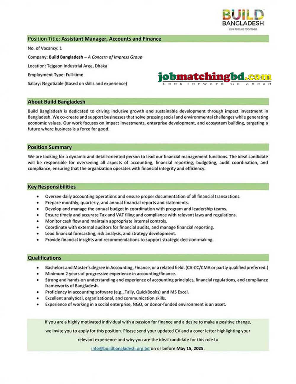 Accounting and Finance Job