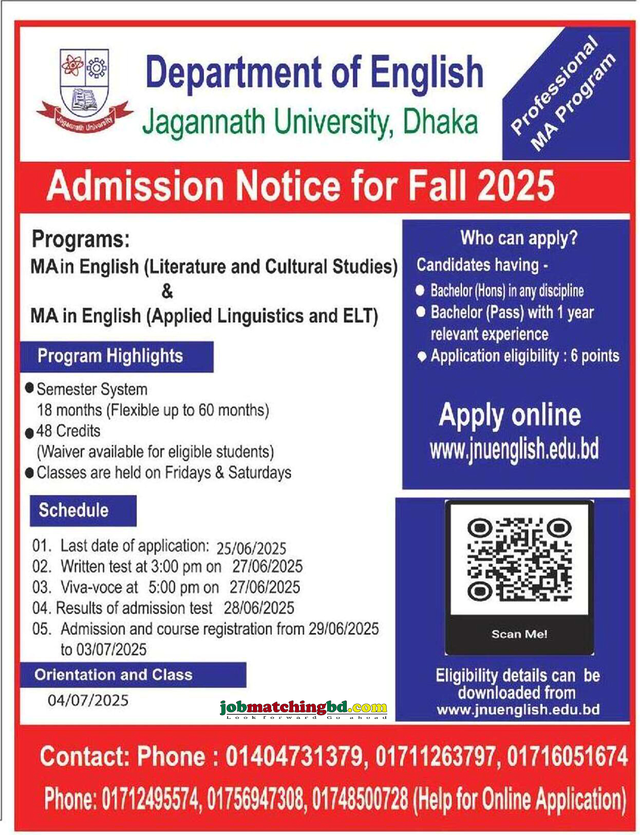 Jagannath University Admission