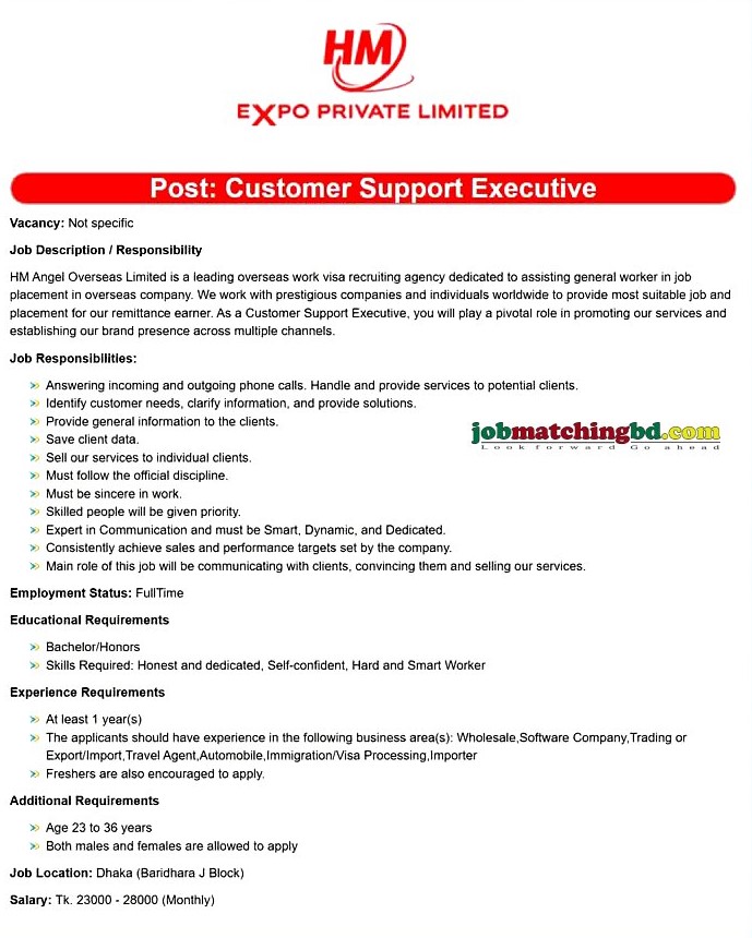 Customer Support Job