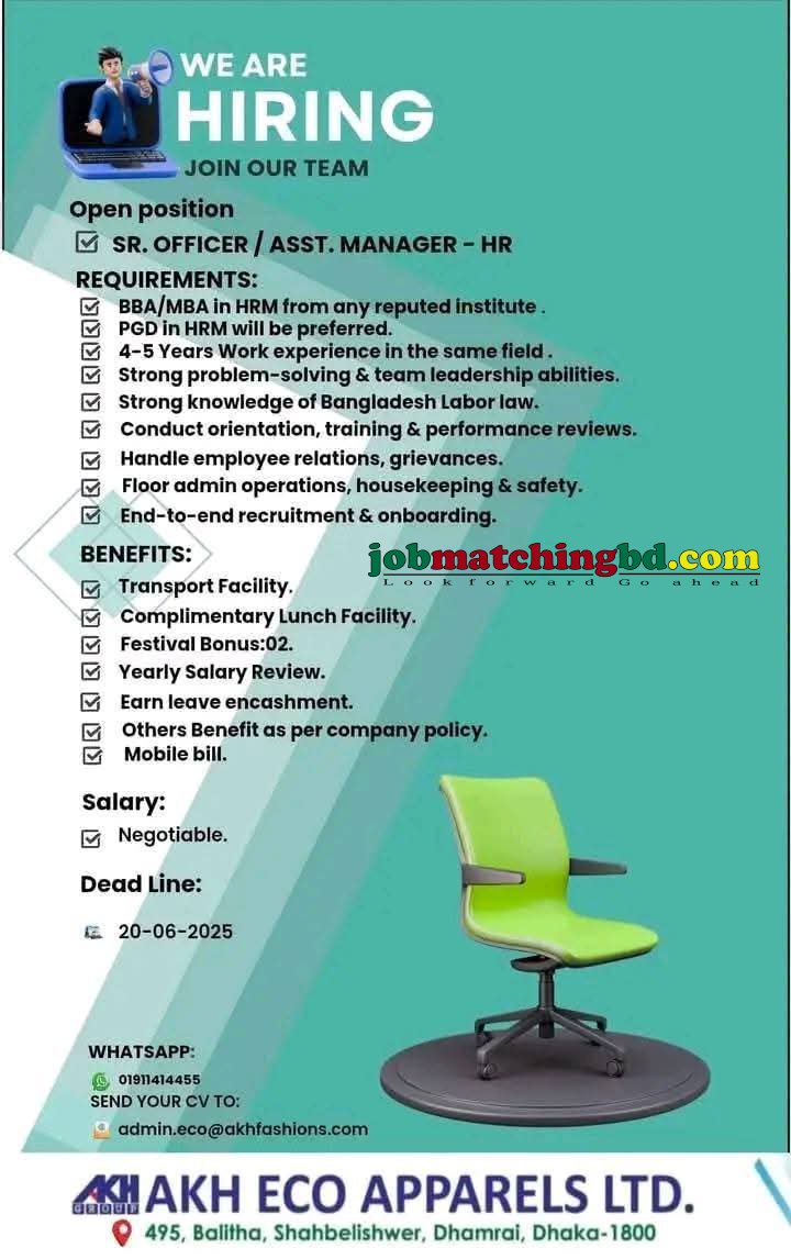 Garments Job in Dhaka