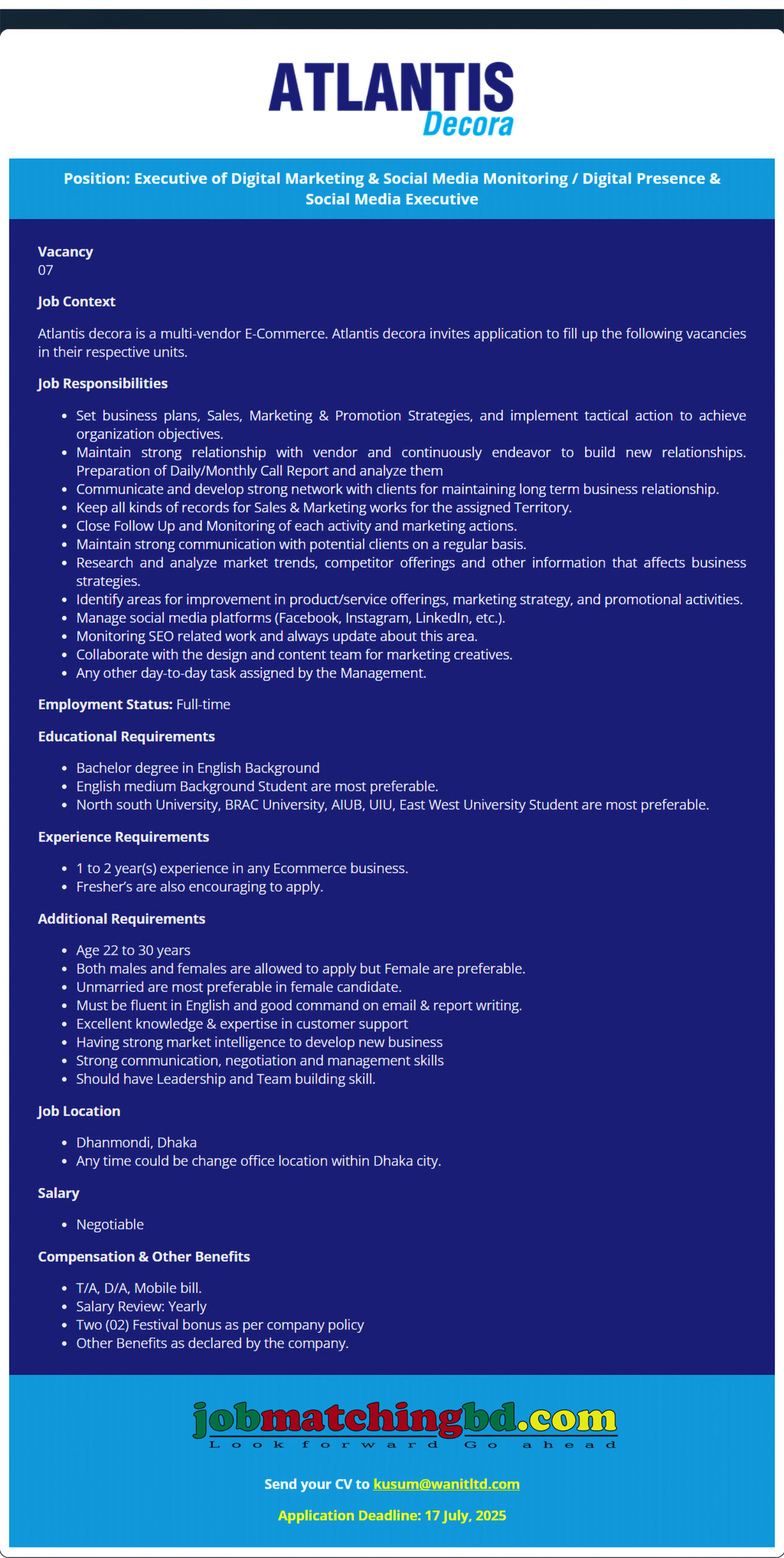 Digital Marketing Job