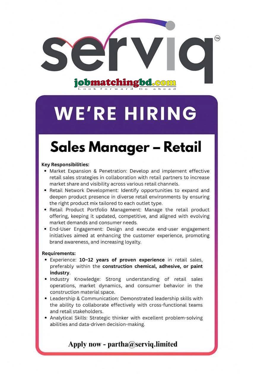 Sales Manager Jobs in Bangladesh