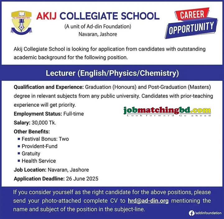 Lecturer Job Circular