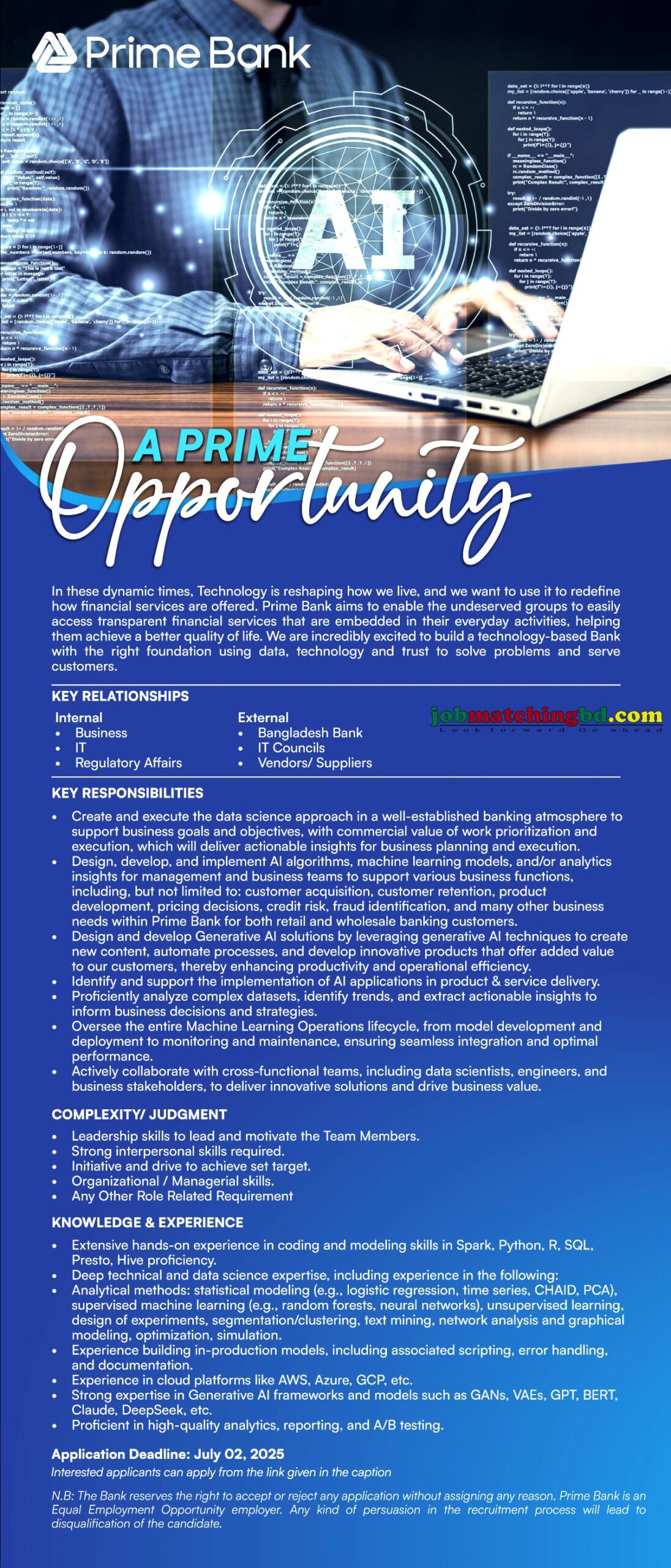 Private Bank Job Circular