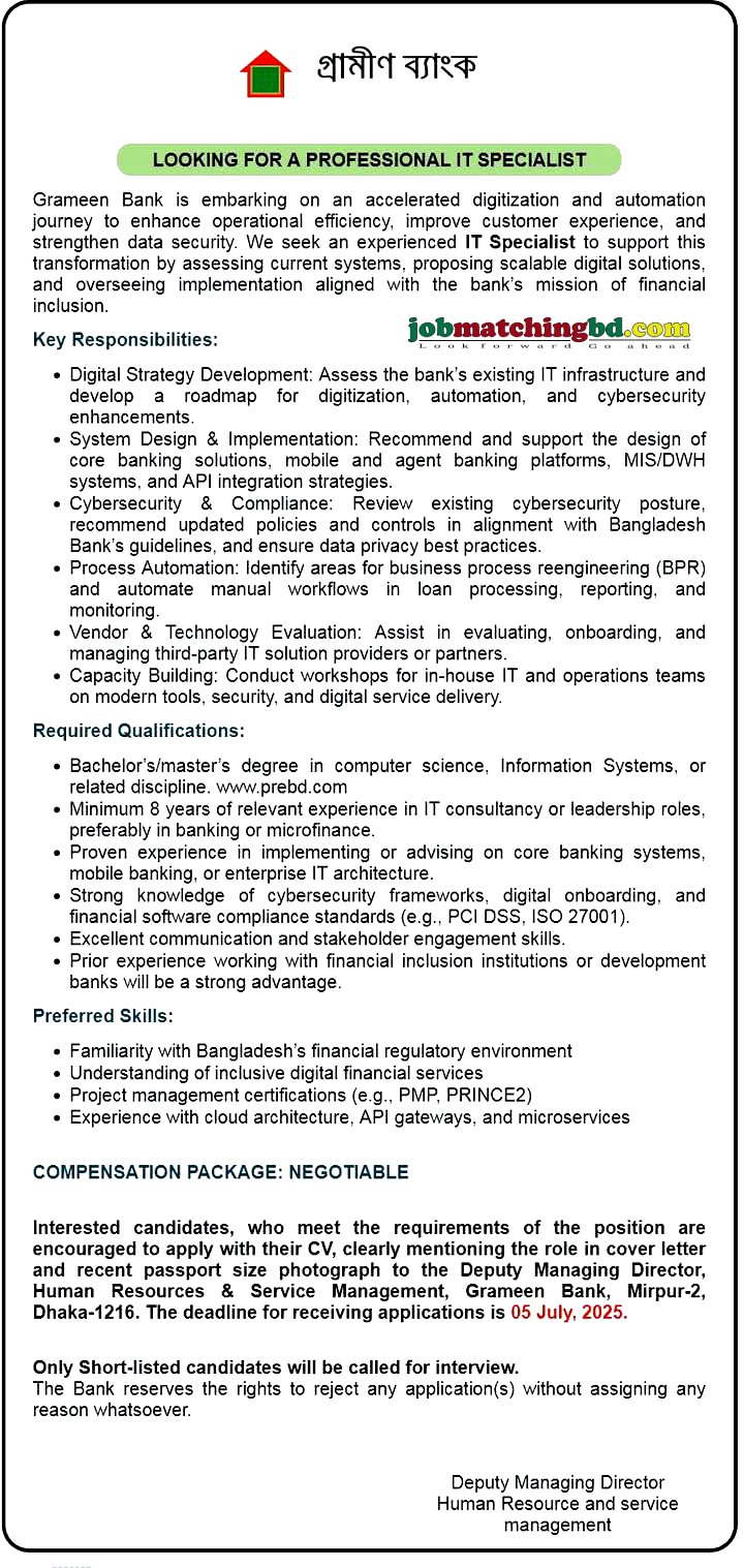 Gramin Bank Job Circular