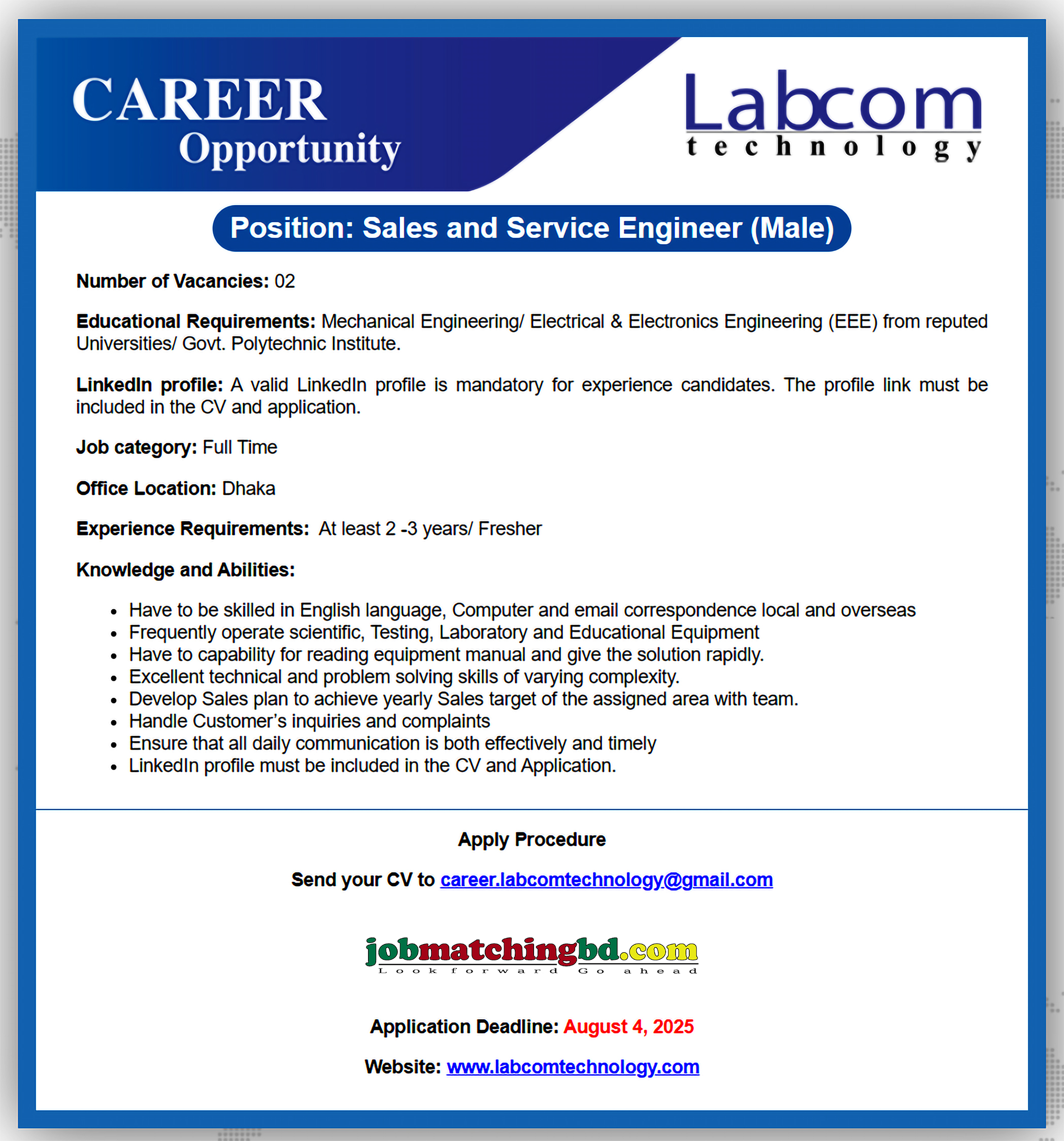 Sales and Marketing Job