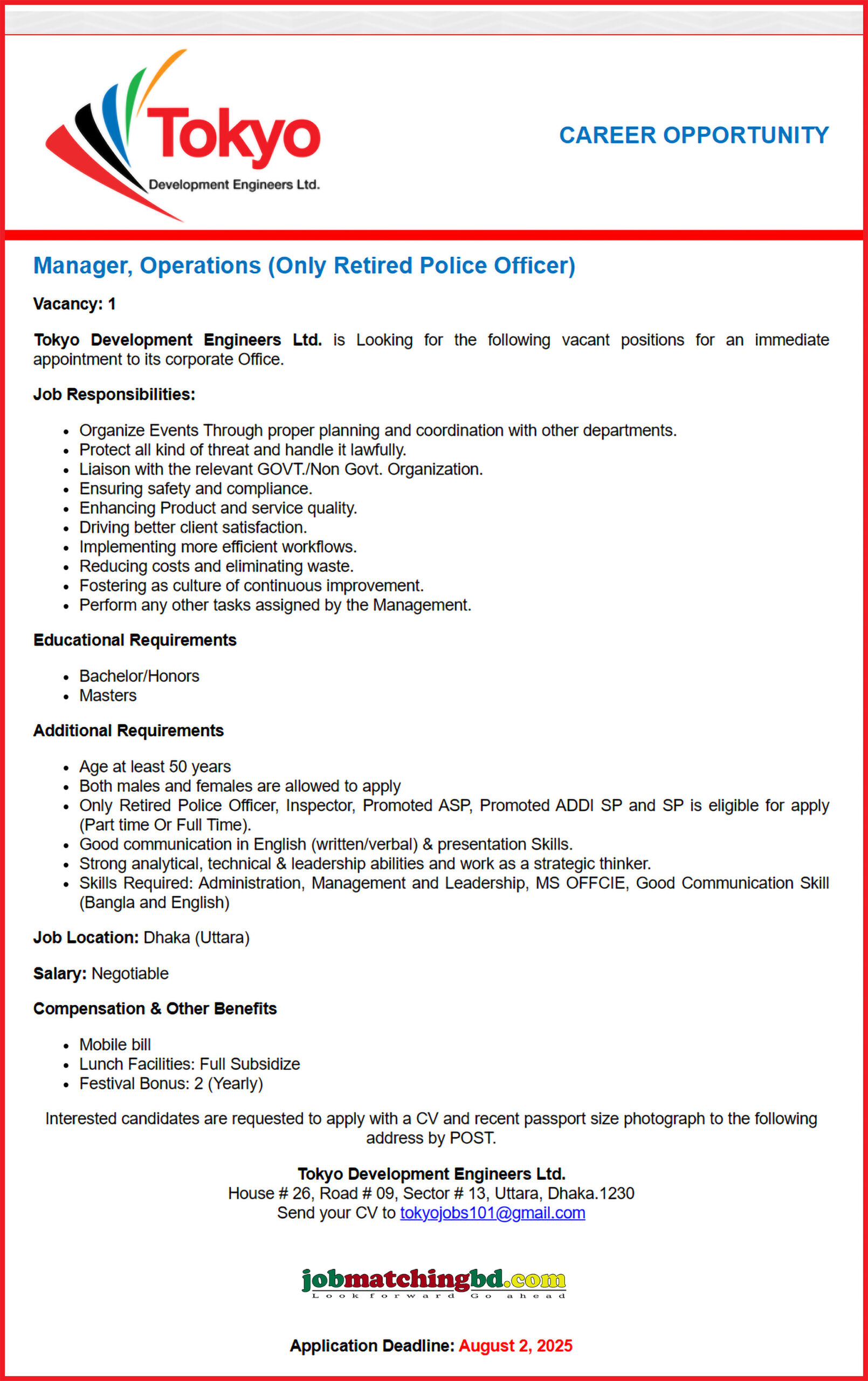  Engineer Jobs in Bangladesh