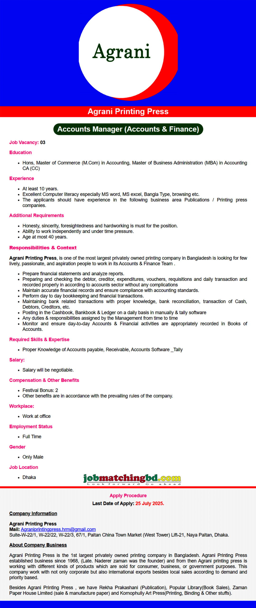 Accounting Jobs in Bangladesh