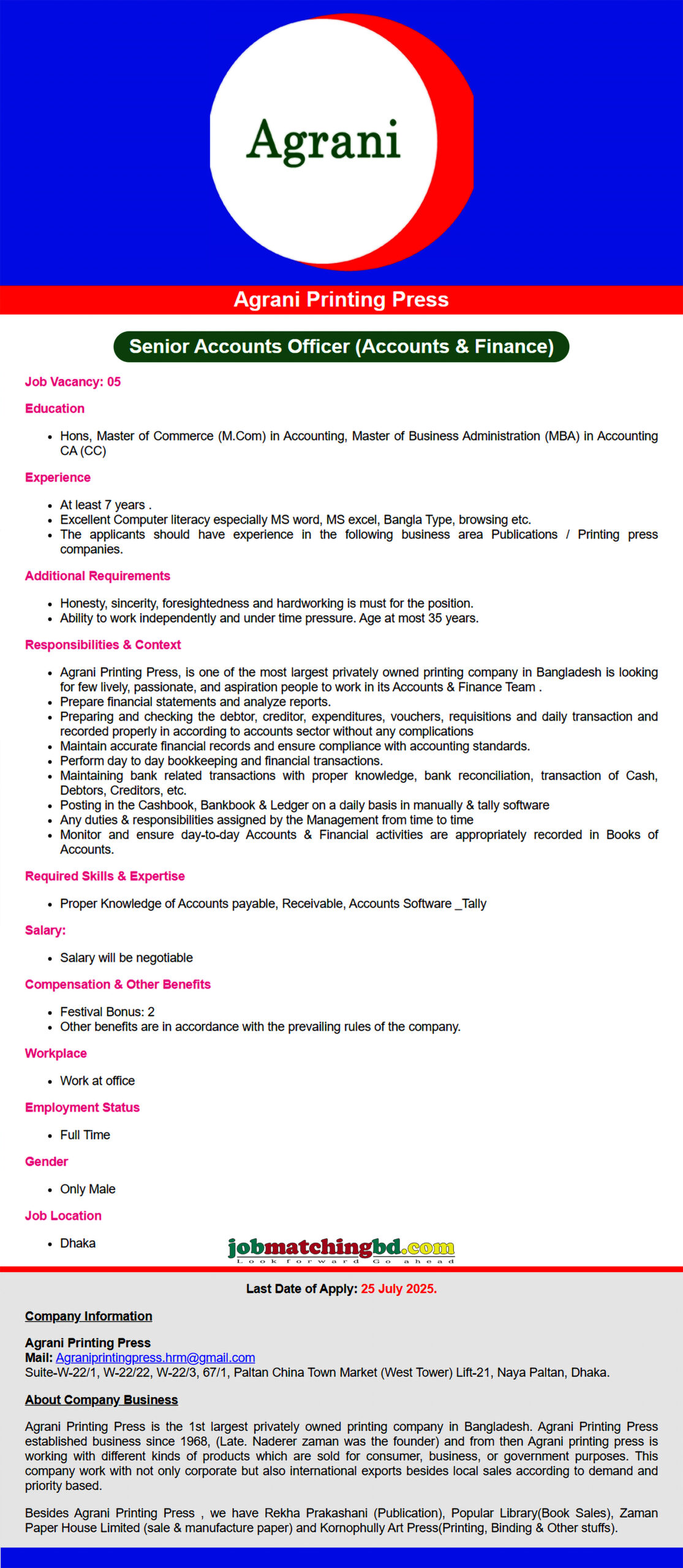 Accounting jobs in Bangladesh