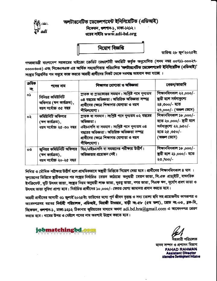 Recent Ngo Job Circular