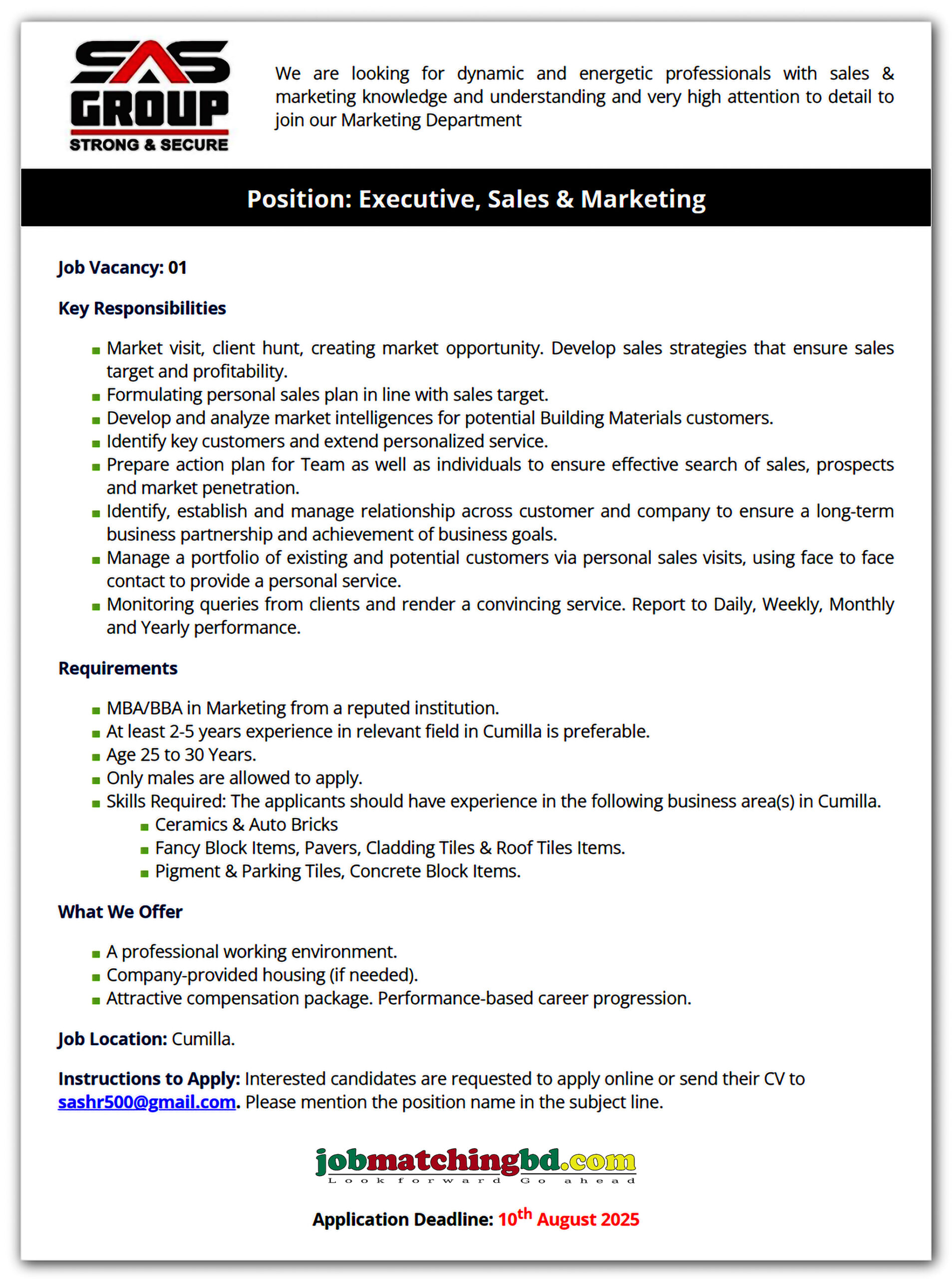 Sales and Marketing Jobs