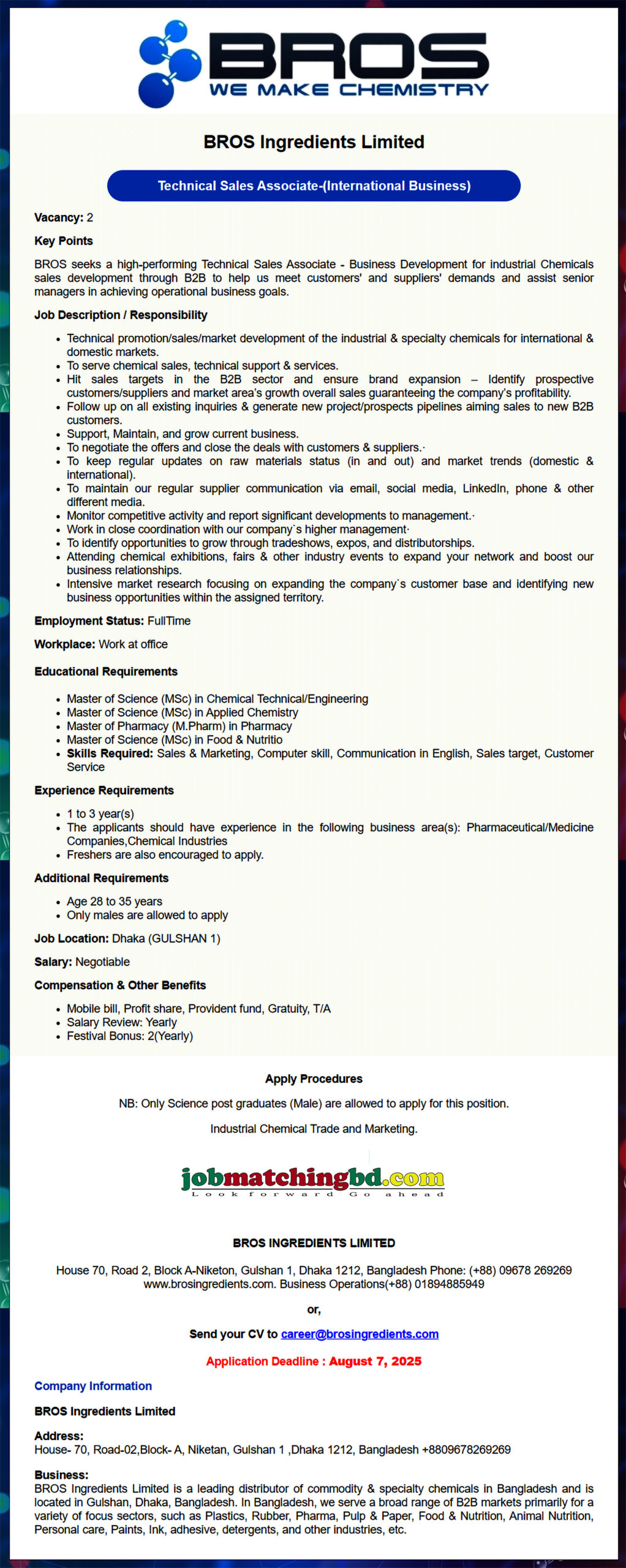Marketing Job Circular