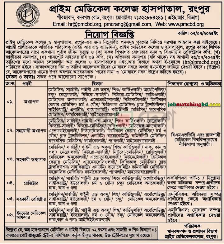 Professor Jobs in Bangladesh