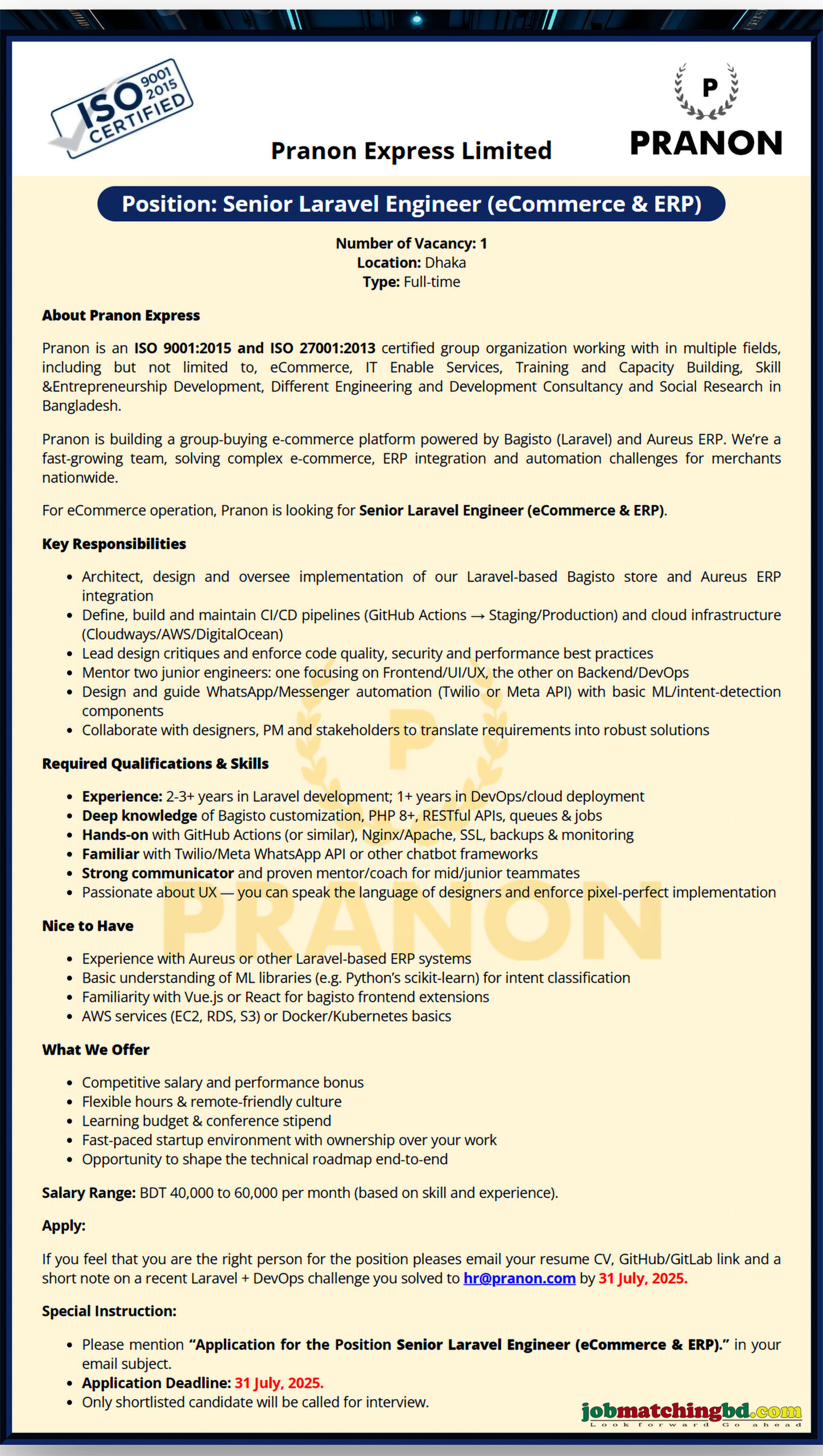 IT Jobs in Bangladesh