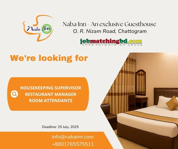 Hotel Job in Chittagong