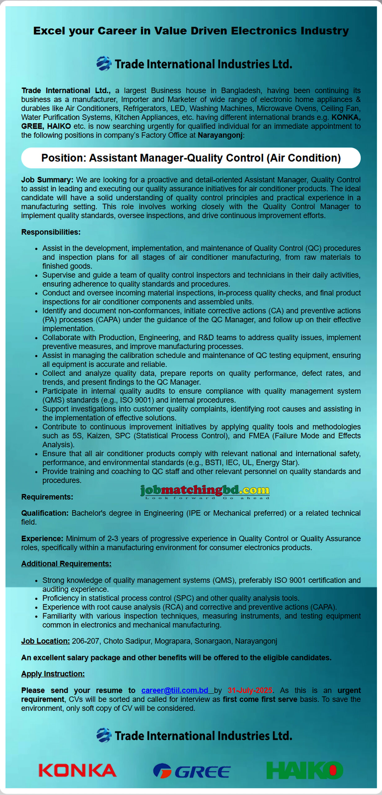 Engineer Jobs in Bangladesh