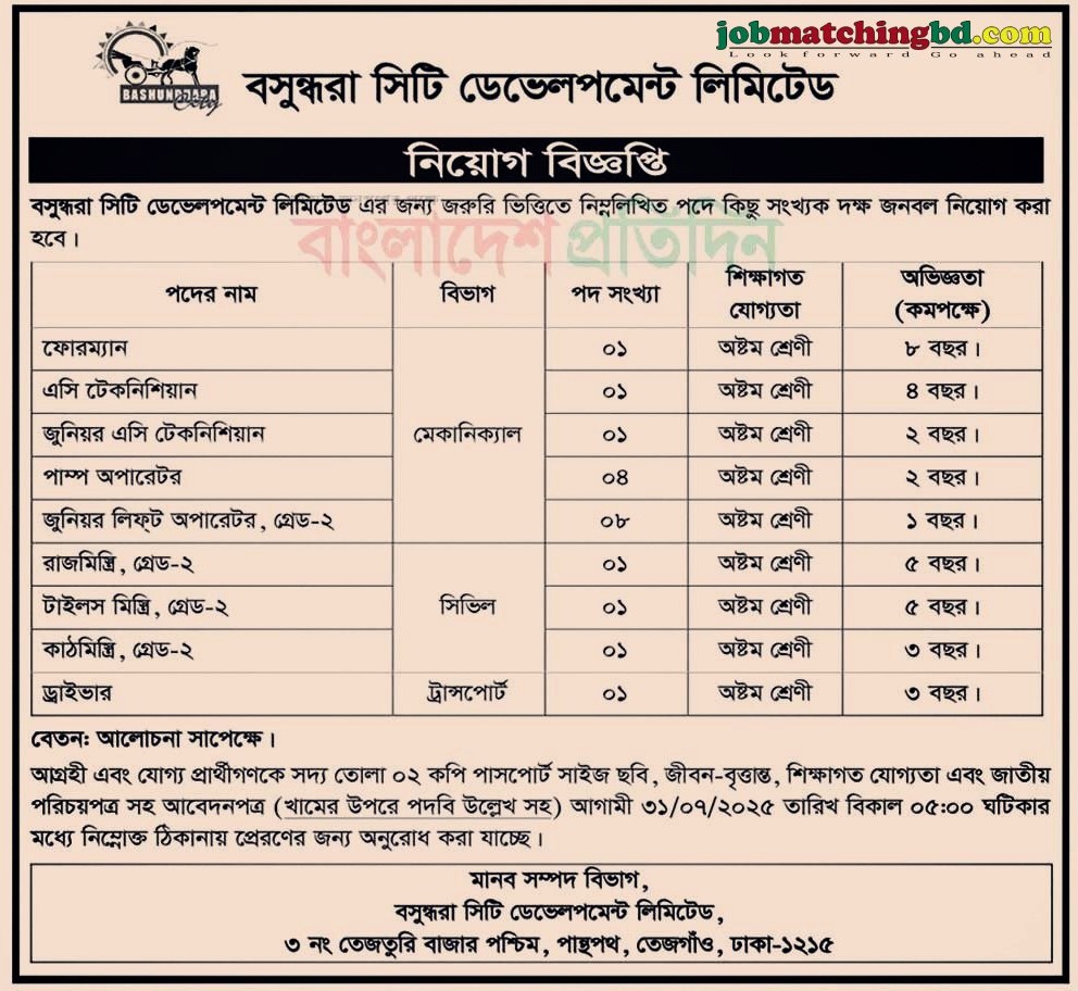 Technician Job in Dhaka