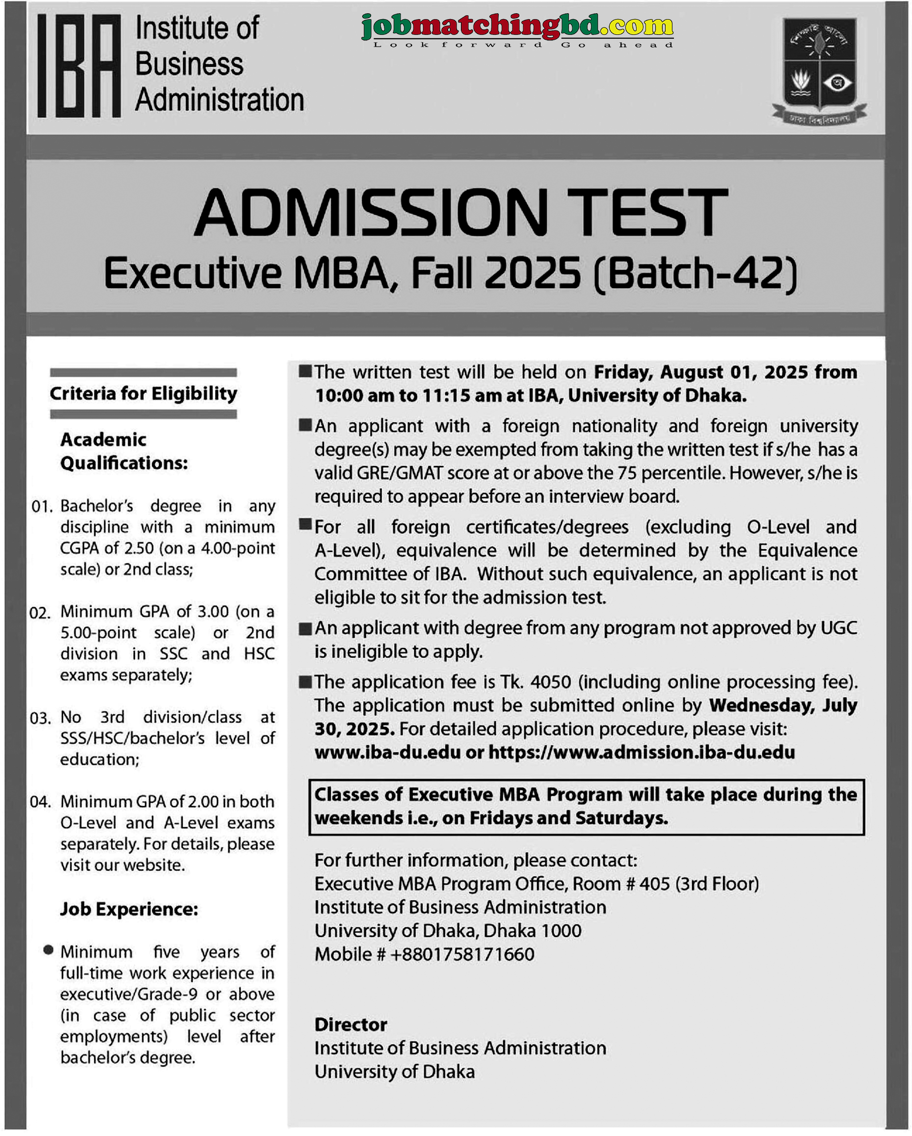 Dhaka University Admission