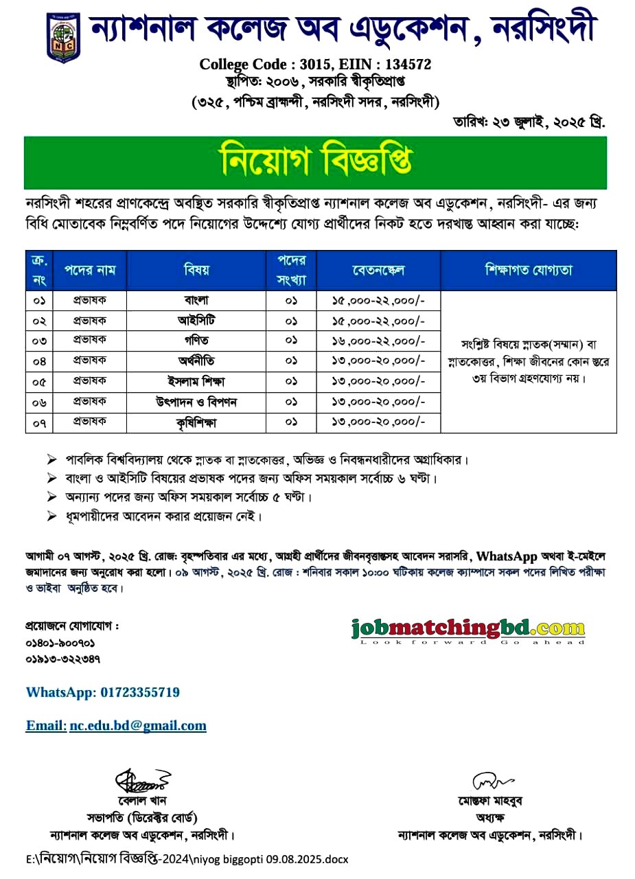 Education Job Circular