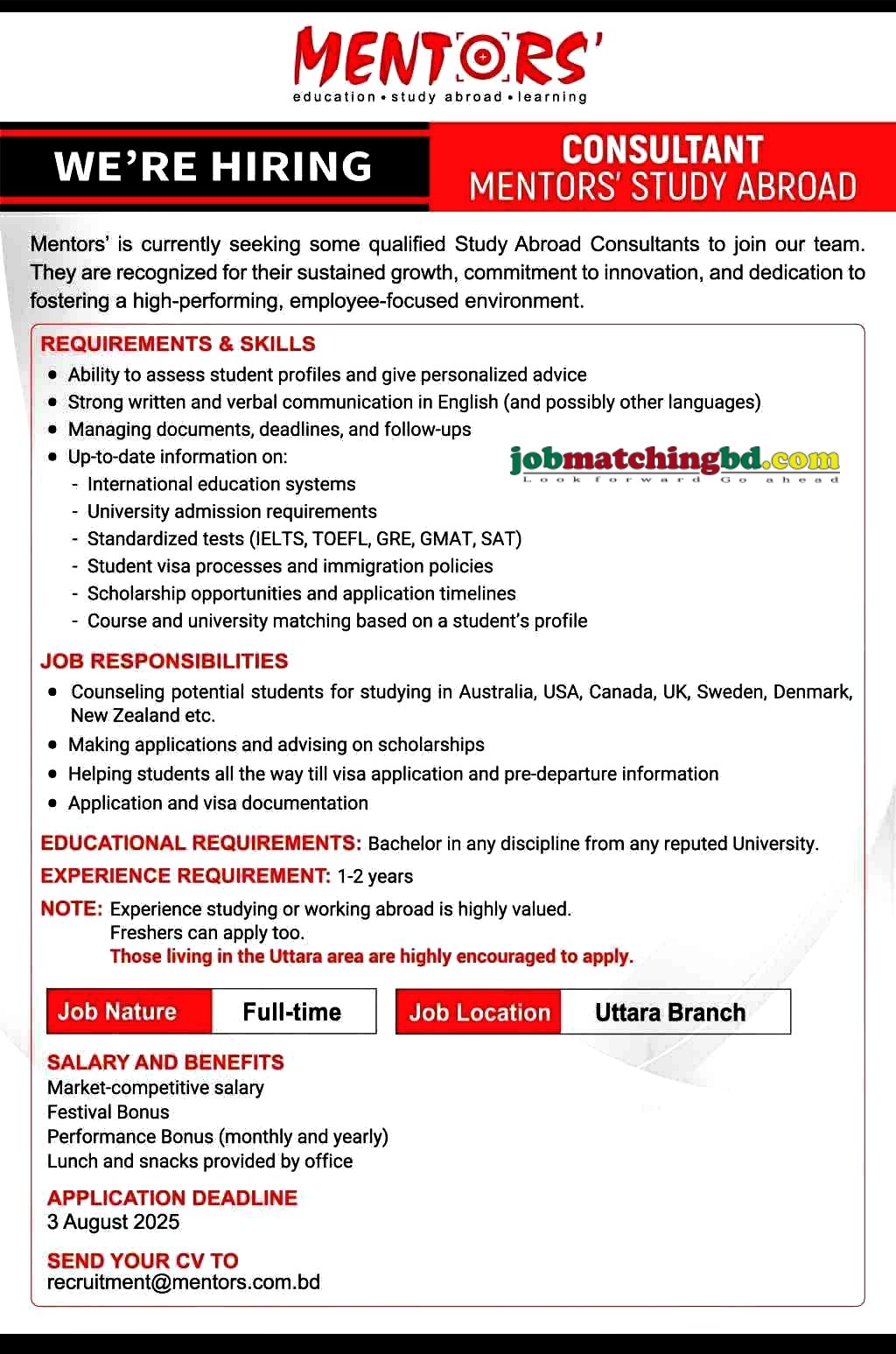 Consultant Job Vacancy