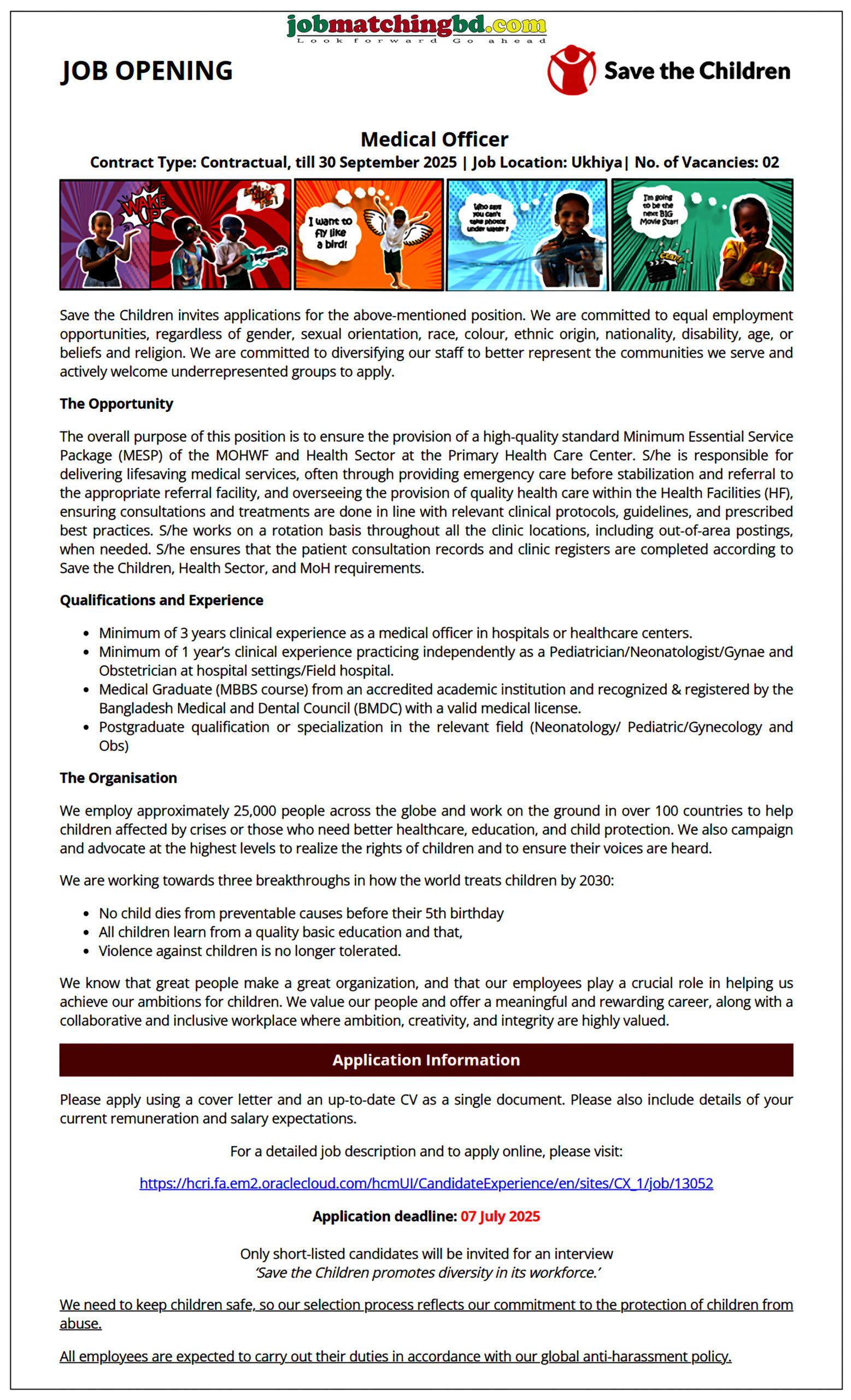 Medical Jobs in Dhaka