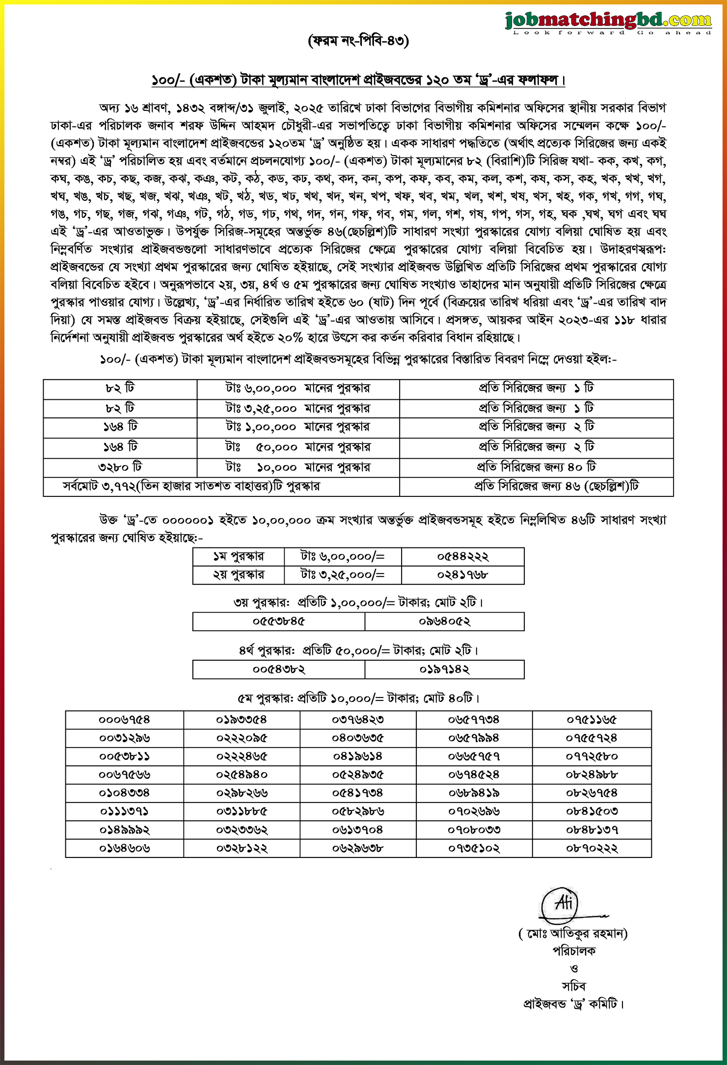 প্রাইজবন্ড ড্র