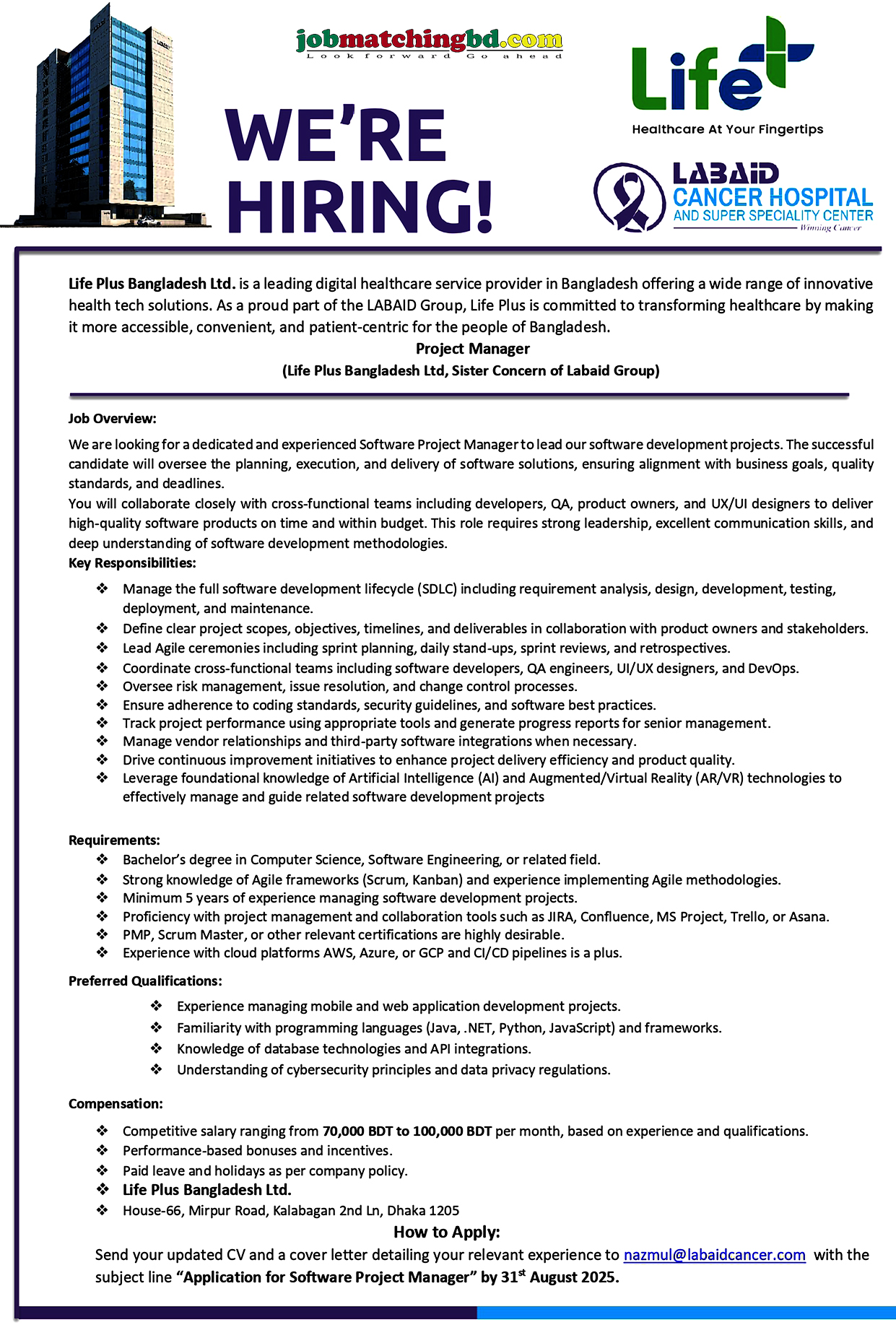 Medical Jobs in Dhaka