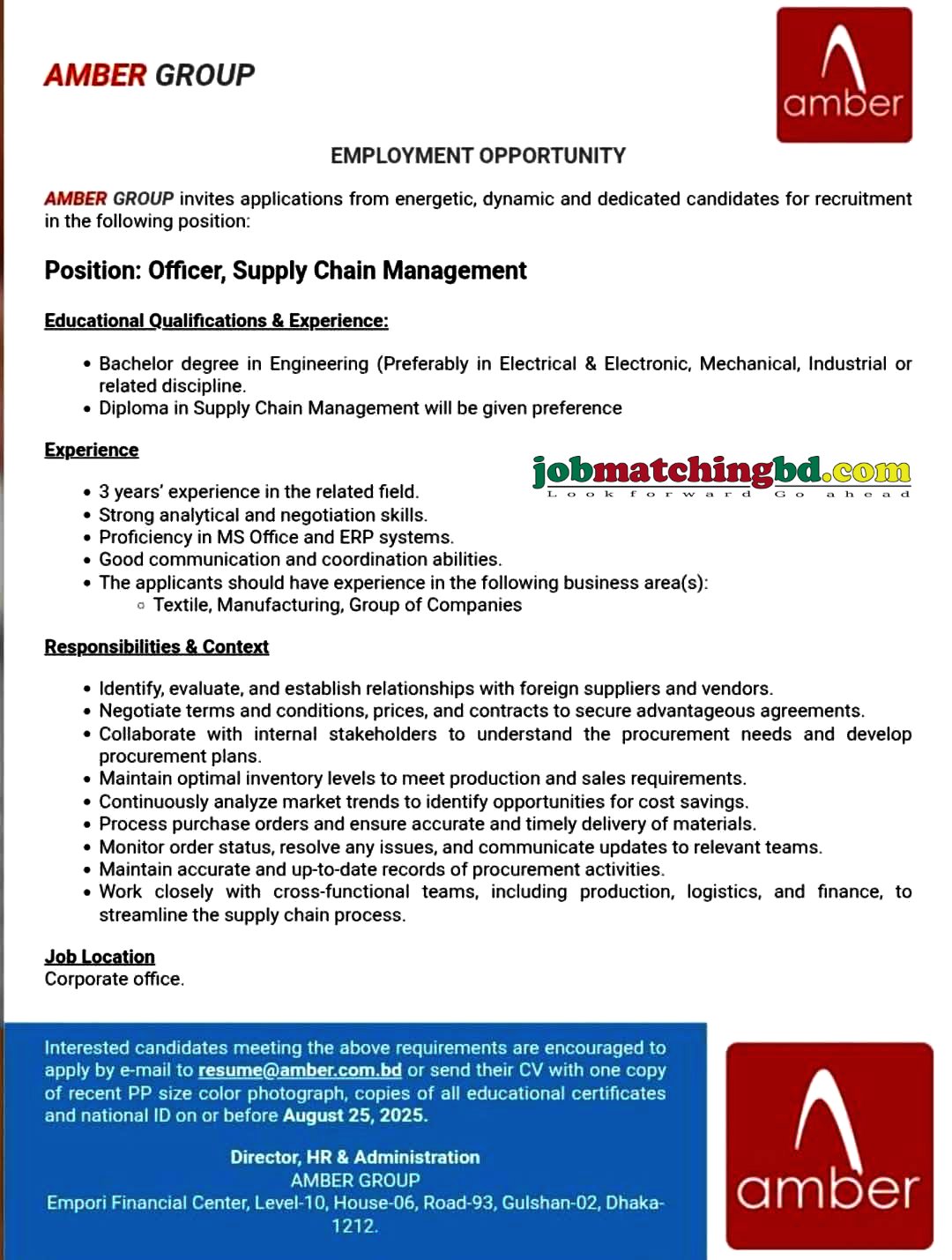 Supply Chain Management Job